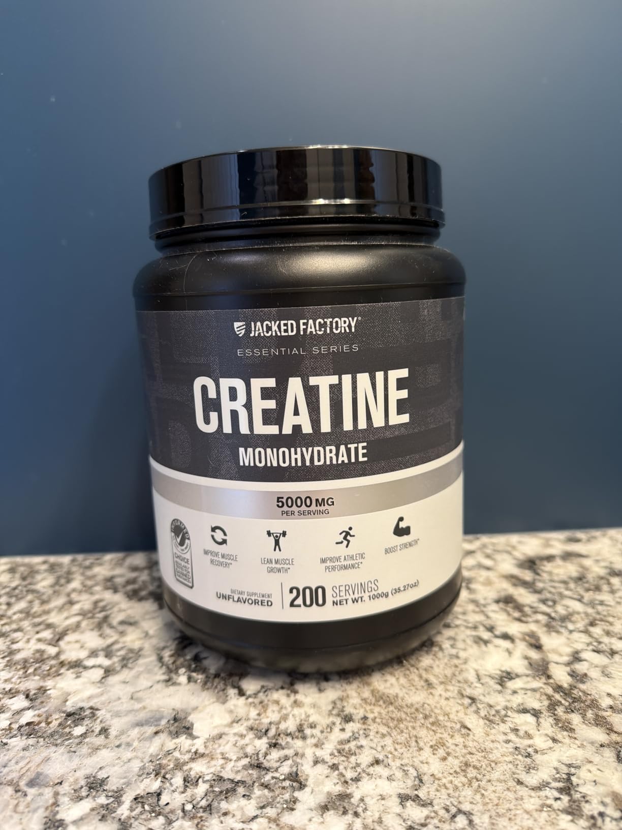 Jacked Factory Creatine Monohydrate Powder 425g - 5g Daily Creatine Supplement, Vegan-Friendly, Third-Party Tested, 85 Servings customer photo 1