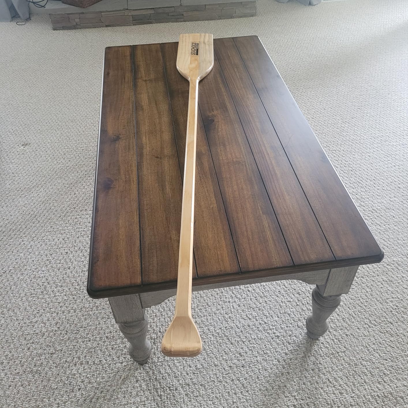 Seachoice Wood Paddle, New Zealand Construction, Wide Top Hand Grip, Clear Finish, Various Sizes customer photo 1