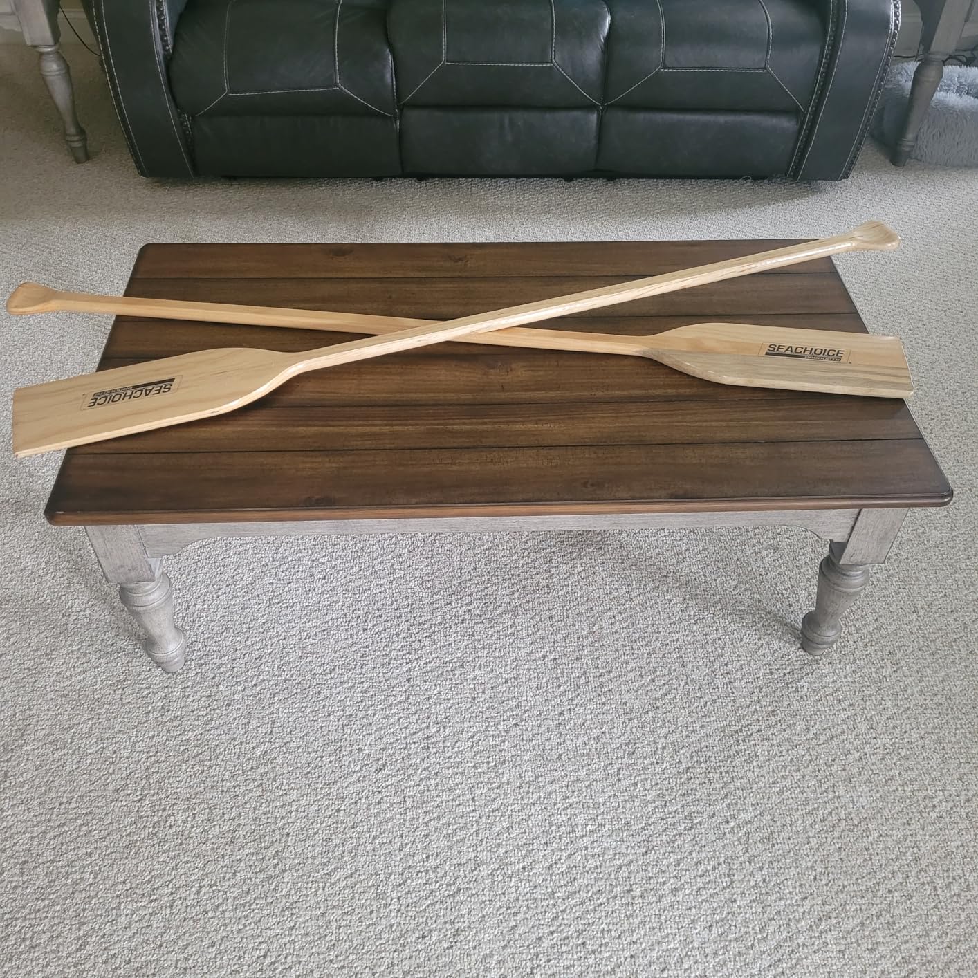 Seachoice Wood Paddle, New Zealand Construction, Wide Top Hand Grip, Clear Finish, Various Sizes customer photo 2