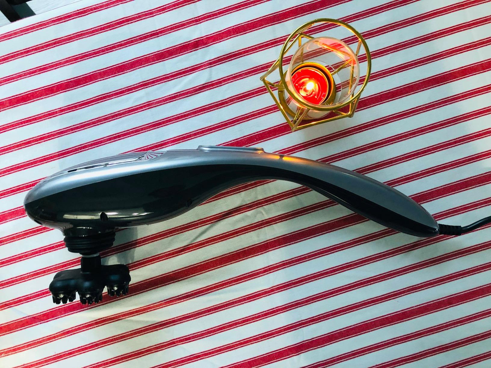 MEGAWISE Handheld Percussion Massager for Back, 3600 RPM, 5 speeds, 7 Heads customer photo 2