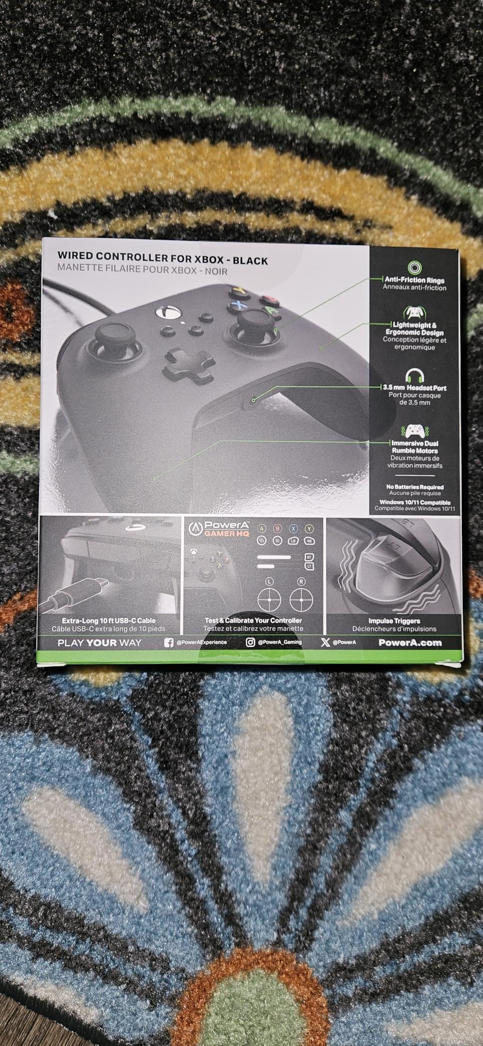PowerA Wired Controller for Xbox Series X|S - Black, gamepad, wired video game controller, works with Xbox One and Windows 10/11 customer photo 2