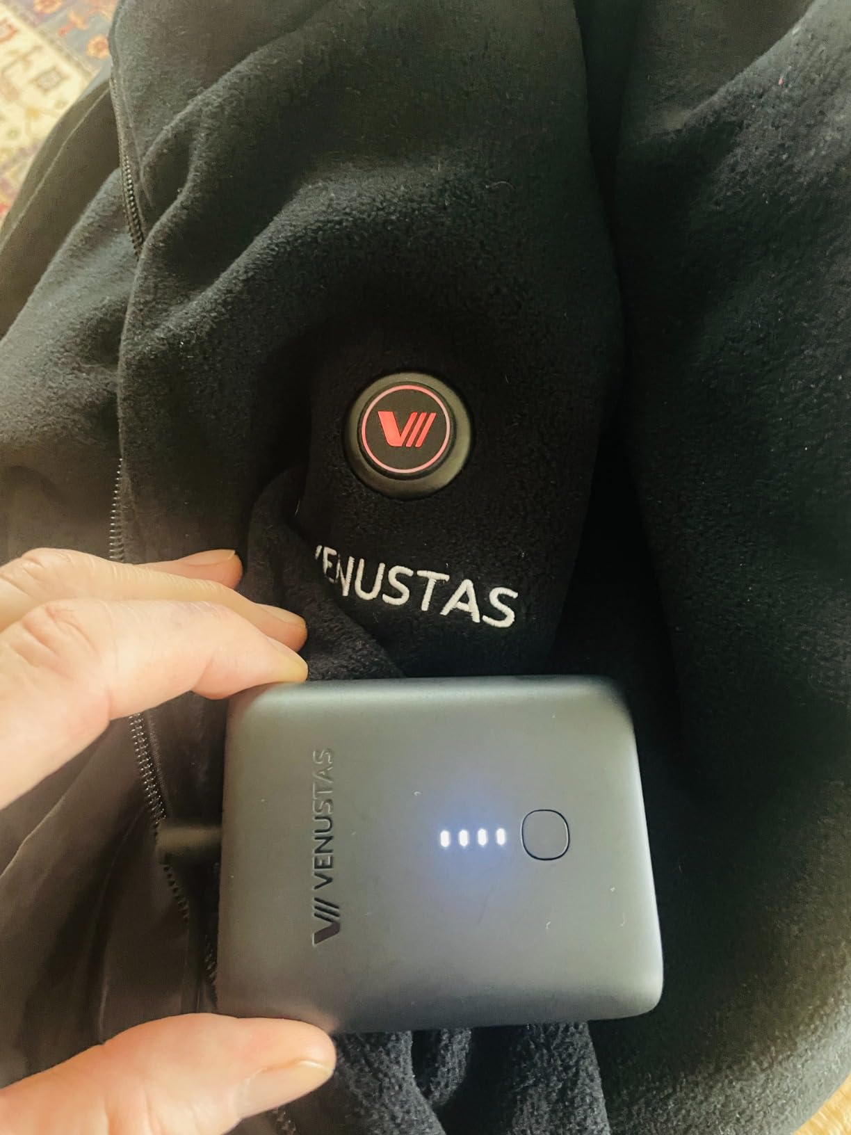 Venustas Men's Fleece Heated Vest with Battery, Lightweight Insulated Electric Vest customer photo 2