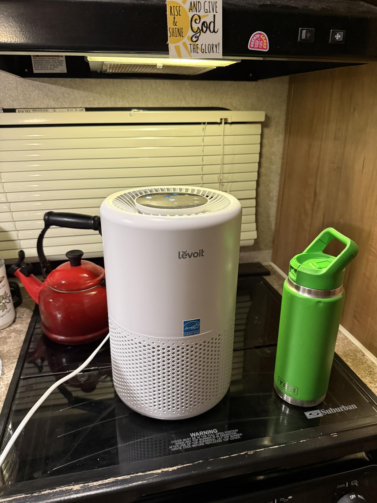 LEVOIT Air Purifier for Home Bedroom Dorm Room, Smart & Voice Control, 3-in-1 Filter With HEPA Sleep Mode, Core 200S-P, White customer photo 1