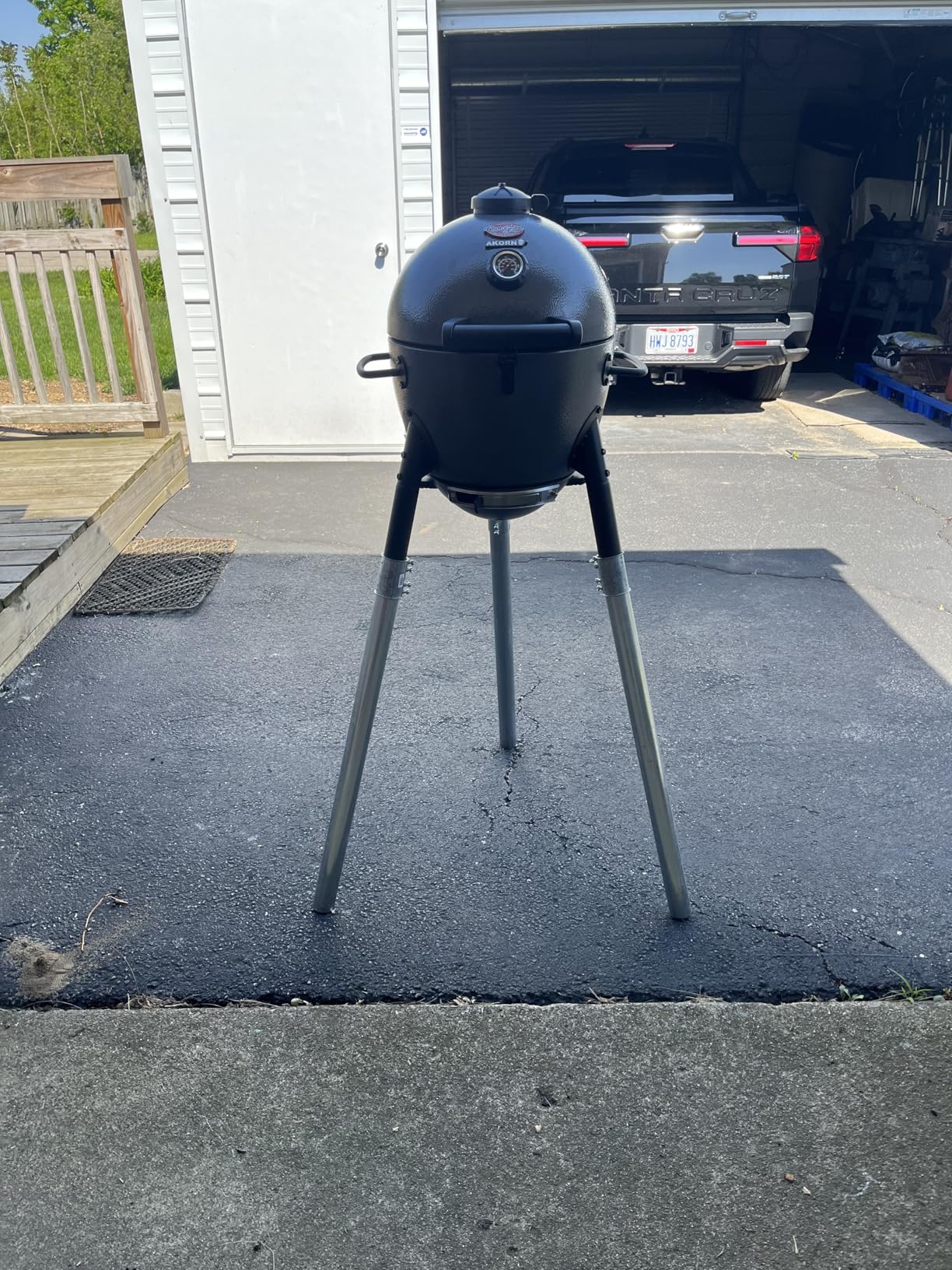 Char-Griller® AKORN® Jr. Portable Kamado Charcoal Grill and Smoker with Cast Iron Grates and Locking Lid with 155 Cooking Square Inches in Ash, Model E86714 customer photo 2