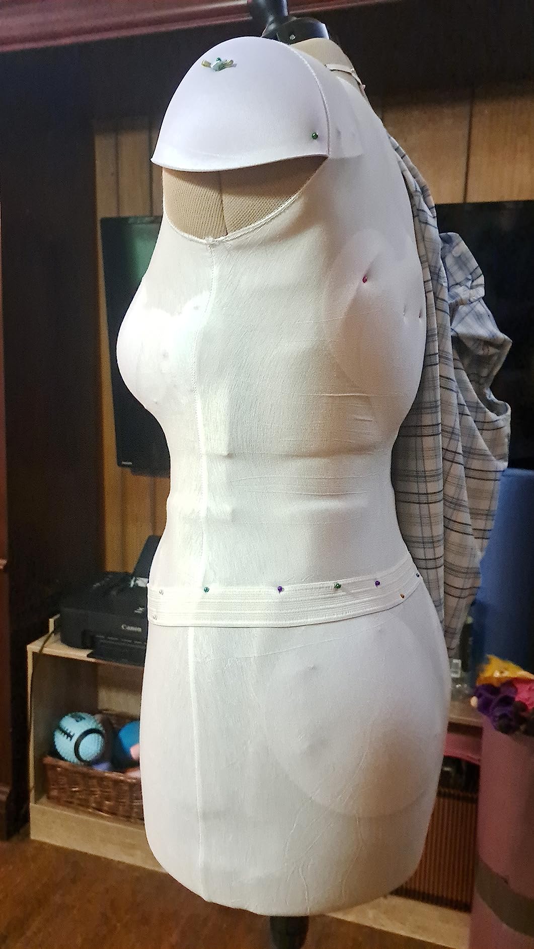 Dritz My Double Designer Adjustable Dress Form - Medium Size US 14-20 - Female Clothing Mannequin for Sewing, Fitting, and Draping - Pinnable Sewing Mannequin with 13 Dials for Fitting + 360 Hem Guide customer photo 1