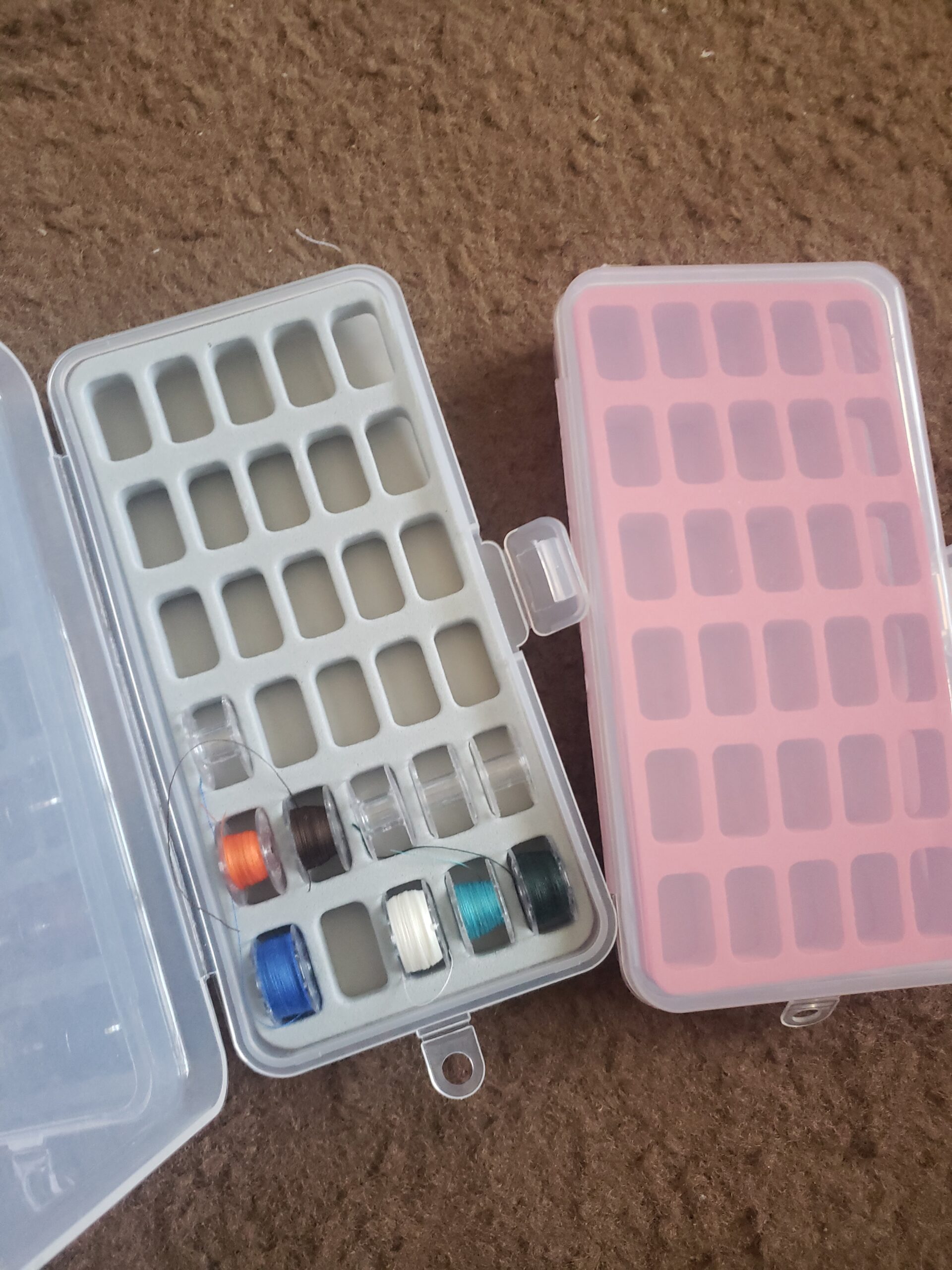 FULLCASE Bobbin Holder Storage Case Sewing Box Thread Organizer Holds 60pcs Bobbins for Brother Sewing Machine- 2pack(Box Only) customer photo 2