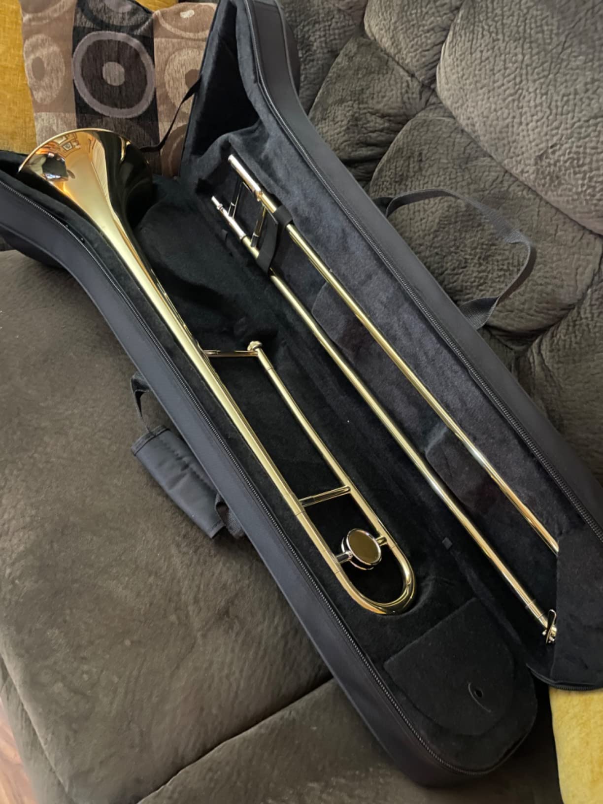Ashthorpe Bb Tenor Slide Trombone with Gold Lacquer Finish - Includes Case, Mouthpiece, Gloves, Cleaning Cloth, Slide Grease customer photo 2