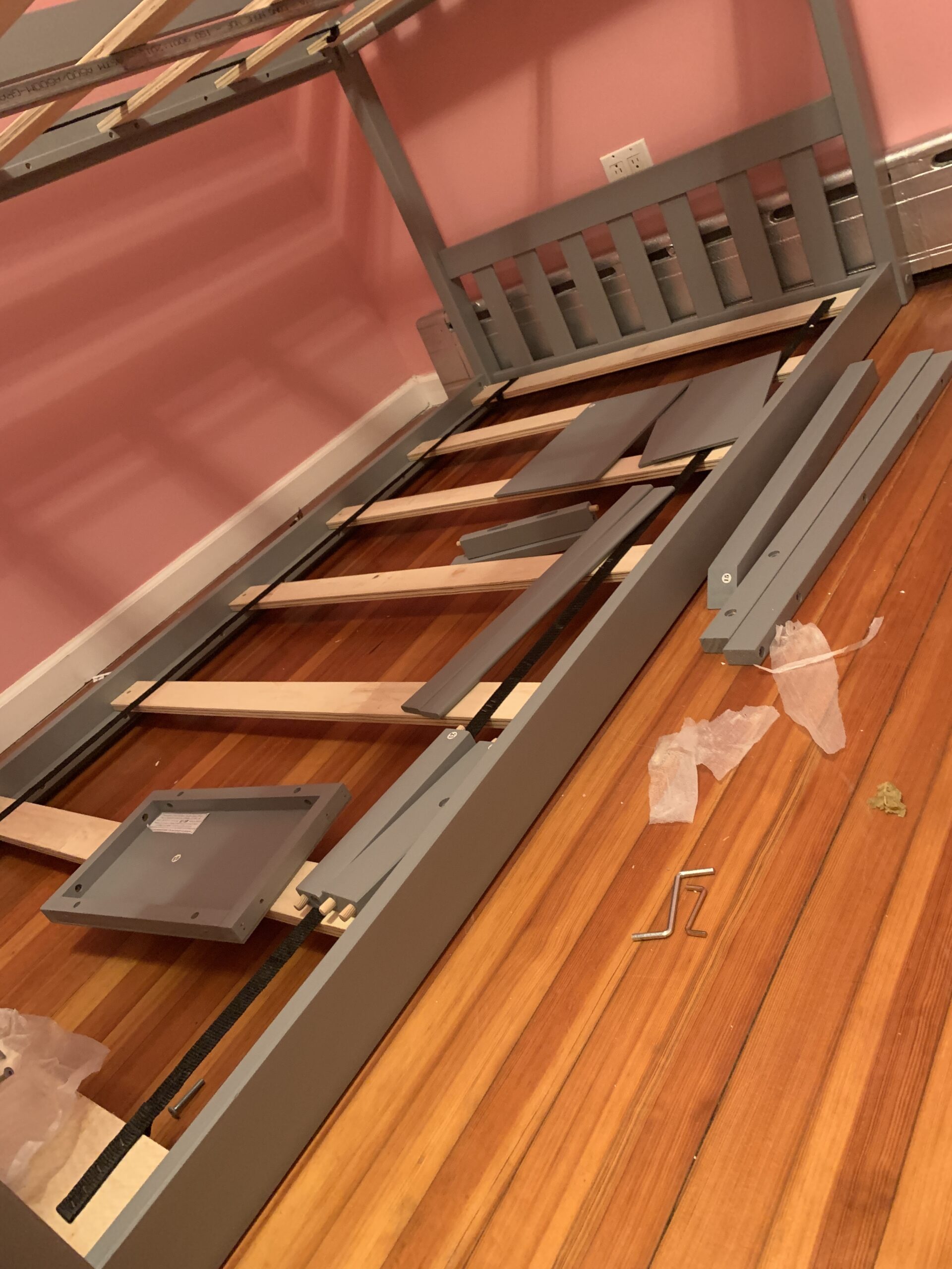 Max & Lily Low Bunk Bed, Twin-Over-Twin Bed Frame For Kids With Stairs, Clay customer photo 2