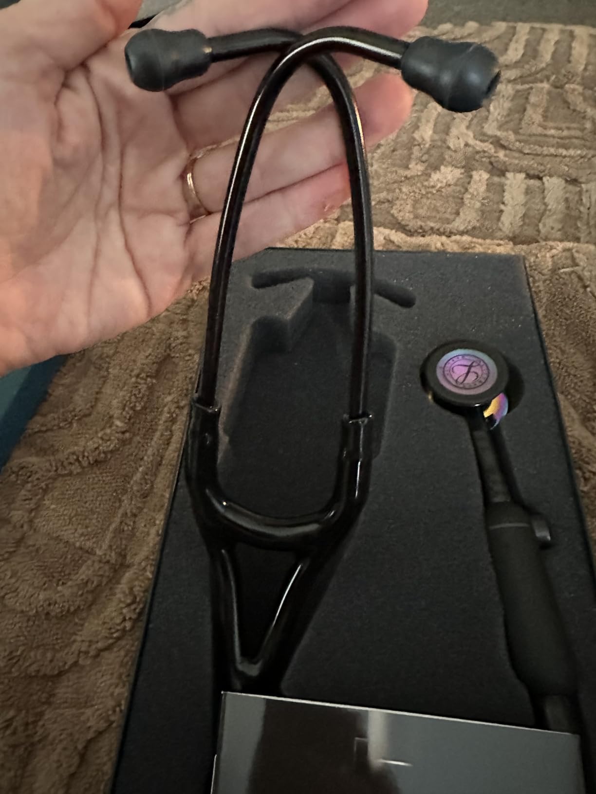 3M Littmann CORE Digital Stethoscope, Our Most Advanced Stethoscope Yet, Up To 40x Amplification, Active Noise Cancellation, In-App Sound Wave Visualization, Black-Finish Chestpiece, 8480 customer photo 2