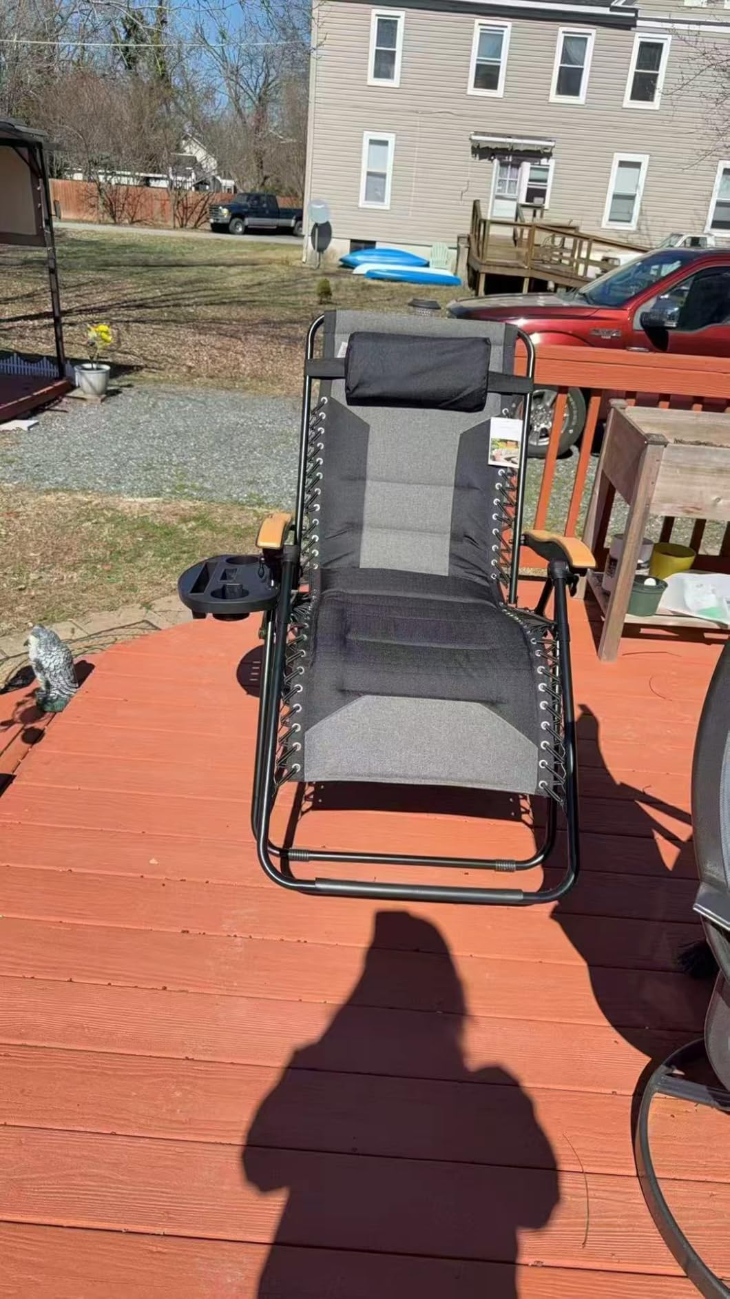 PHI VILLA XXL Oversized Padded Zero Gravity Chair, Foldable Patio Recliner, 30