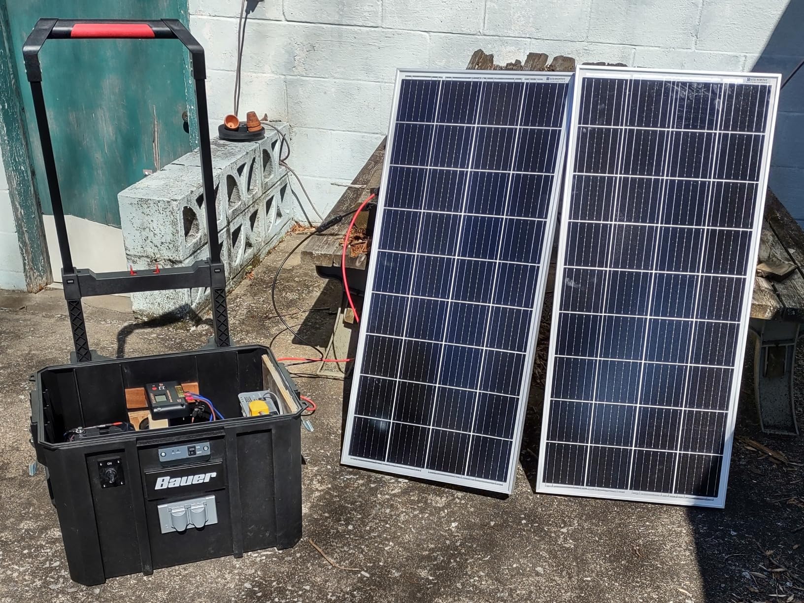 ECO-WORTHY 200 Watt 12V Complete Solar Panel Starter Kit for RV Off Grid with Battery and Inverter: 200W Solar Panels+30A Charge Controller+50Ah Lithium Battery+600W Solar Power Inverter customer photo 2