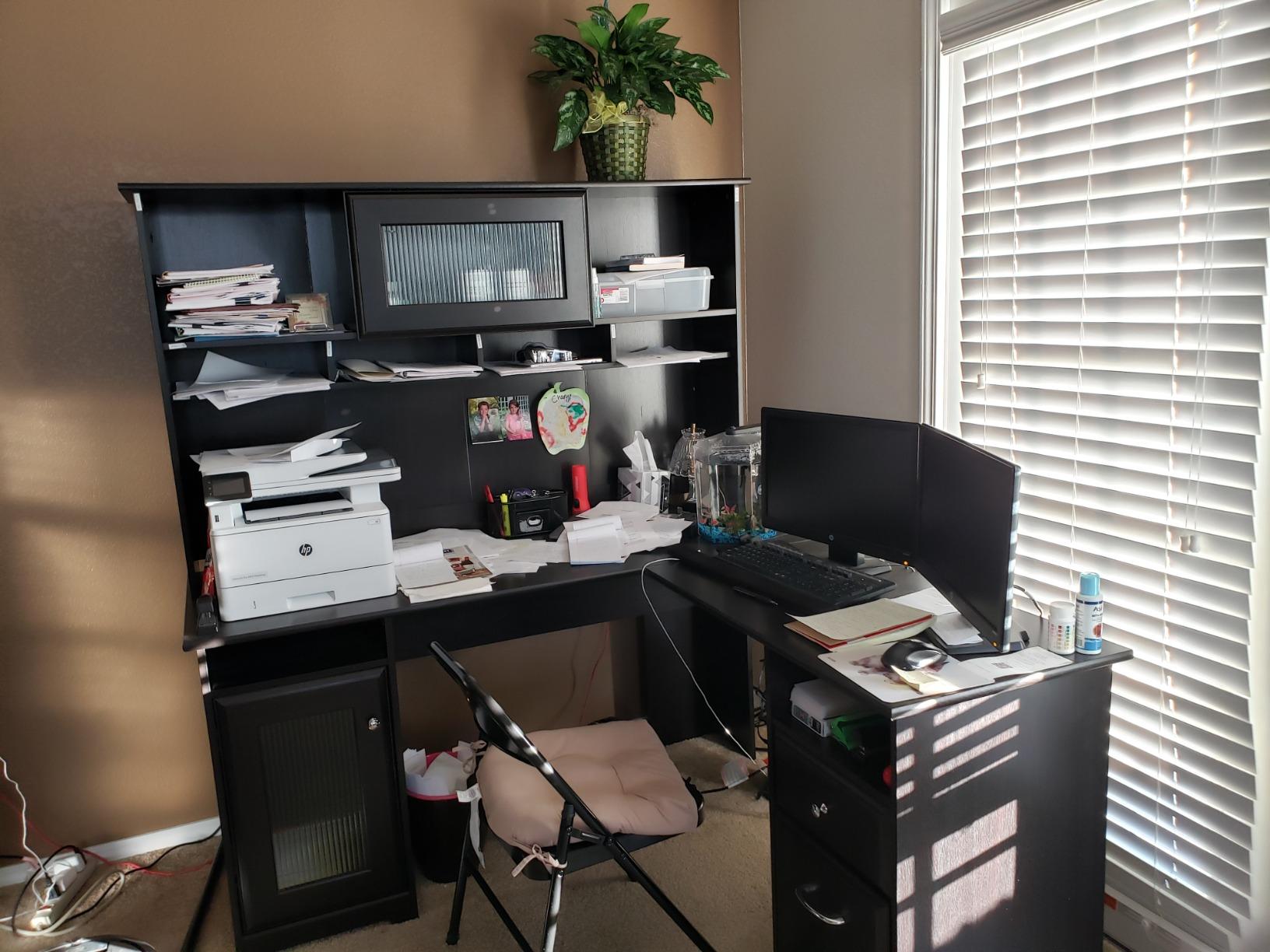 Bush Home Cabot L Shaped Desk with Hutch, Corner Desk with Storage for Home Office in Linen White Oak, 60W L Shaped Computer Desk customer photo 1