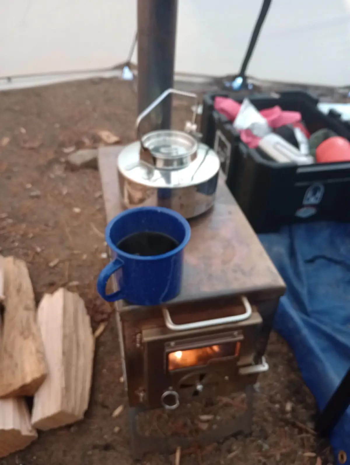 OneTigris Tiger Roar Tent Stove, Portable Wood Burning for Winter Camping Hunting and Outdoor Cooking, Pipes Included customer photo 2