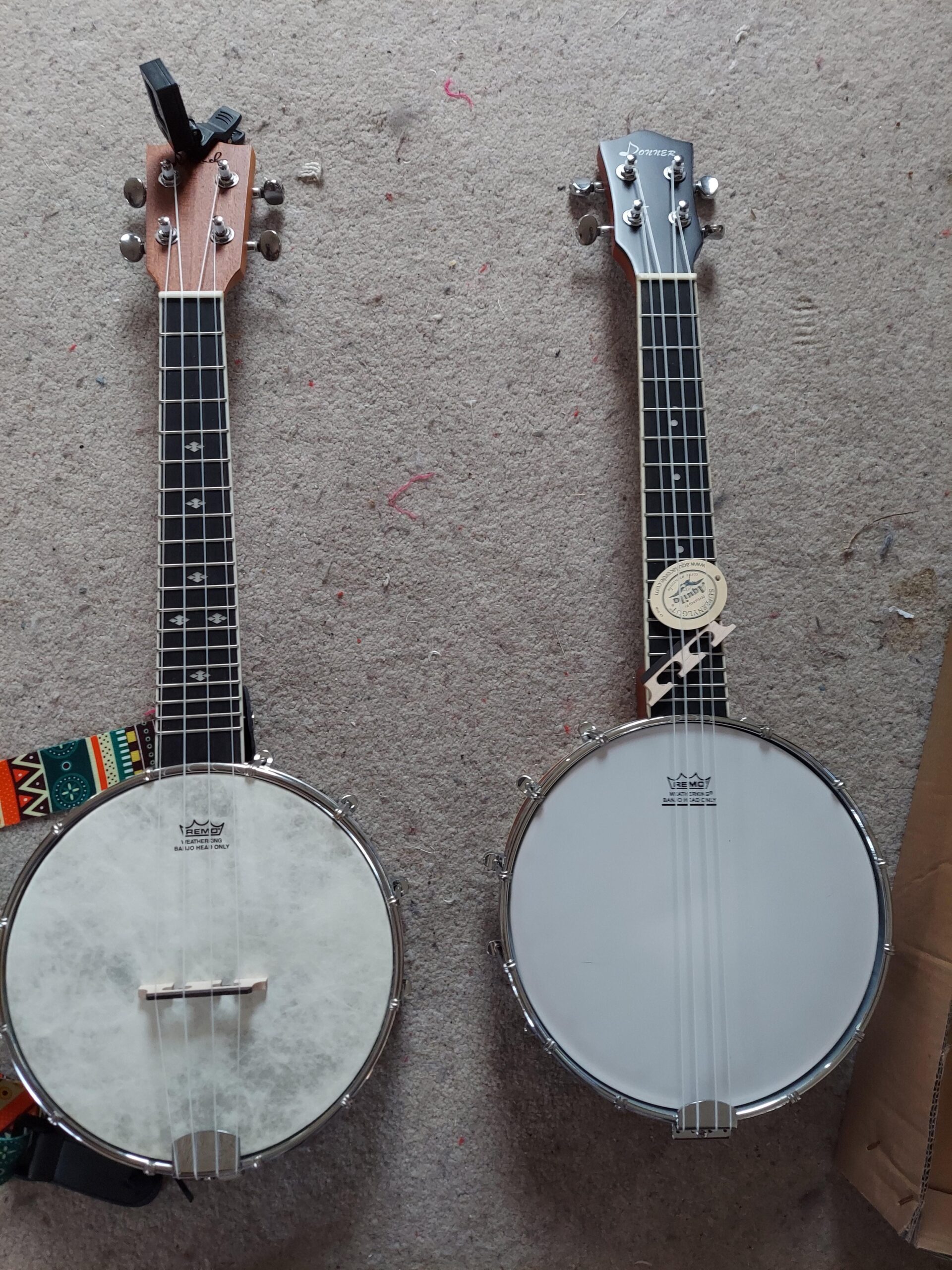Donner Banjolele 4 String Banjo Ukulele kit Stringed Musical Instruments for Adult Beginner with Banjo Tuners, Gig Bag, Picks, Skeleton 23 Inch Sapele customer photo 2
