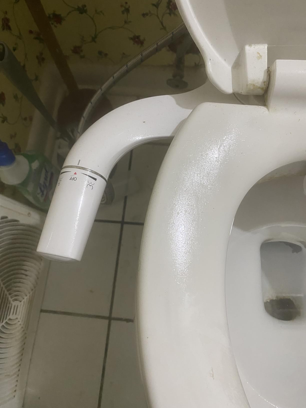 SAMODRA Ultra-Slim Hygienic Bidets Attachment for Existing Toilets - Adjustable Fresh Water Pressure Dual Nozzle (Frontal & Rear Wash) Easy to Install, Silver customer photo 2