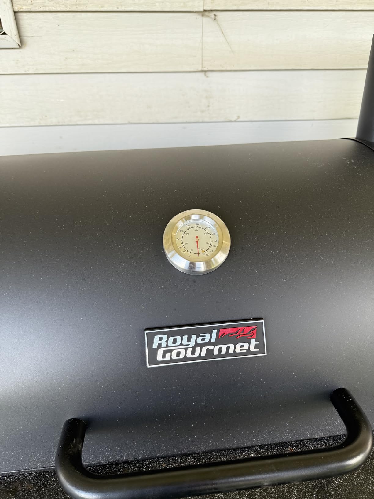Royal Gourmet CC2036F Barrel Charcoal Grill with Offset Smoker, Outdoor BBQ Grill with 1200 Sq. In. Grilling Area for Large Event Gathering, Black customer photo 2