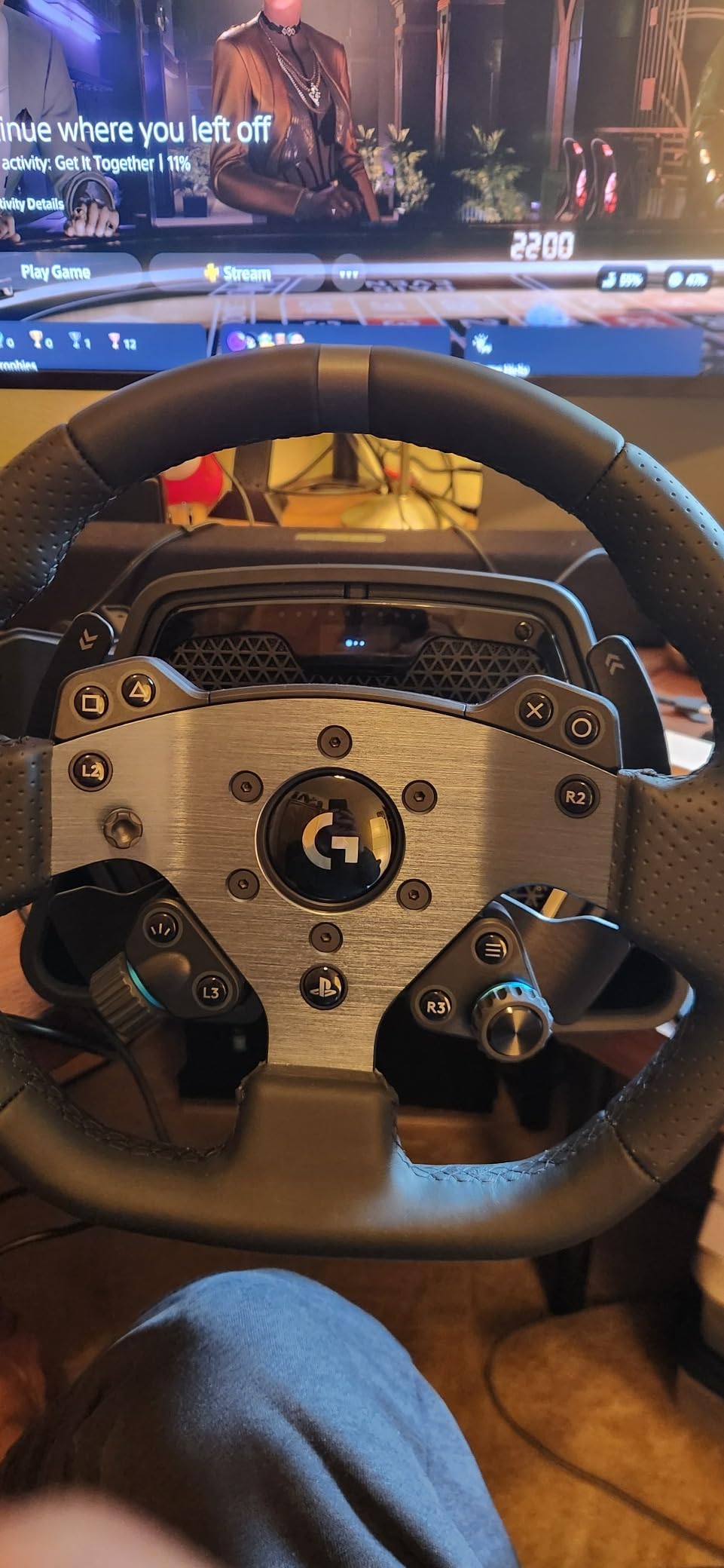 Logitech G PRO Racing Wheel - Steering Wheel for PC, PS4, PS5, Direct Drive 11 Nm Force, Ultra-Realistic Feedback, Magnetic Gear Shift Paddles, Dual Clutch, PRO Button Layout customer photo 2