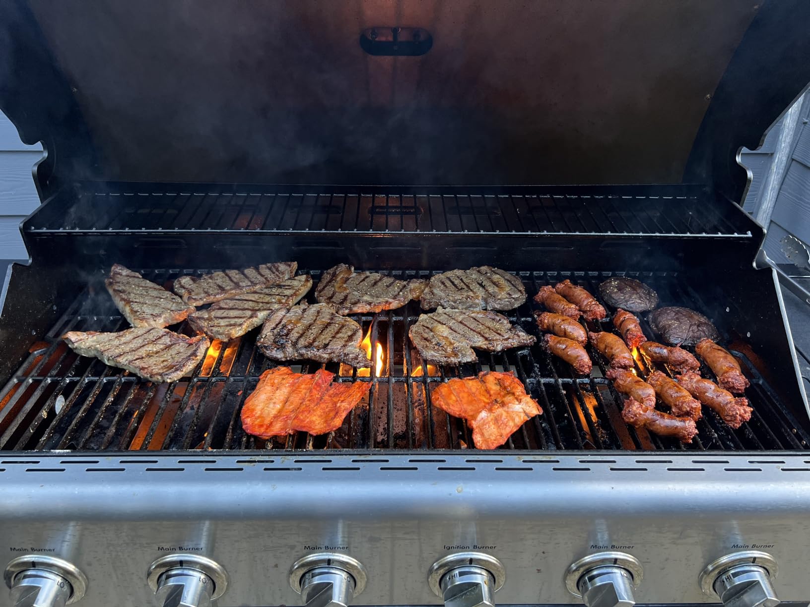 Kenmore 6-Burner Propane Gas BBQ Grill with Side Burner, 73,000 BTUs, Stainless Steel Cabinet Grill with Cast Iron Grates for Outdoor Cooking, Backyard BBQ, Patio, Large Parties customer photo 1