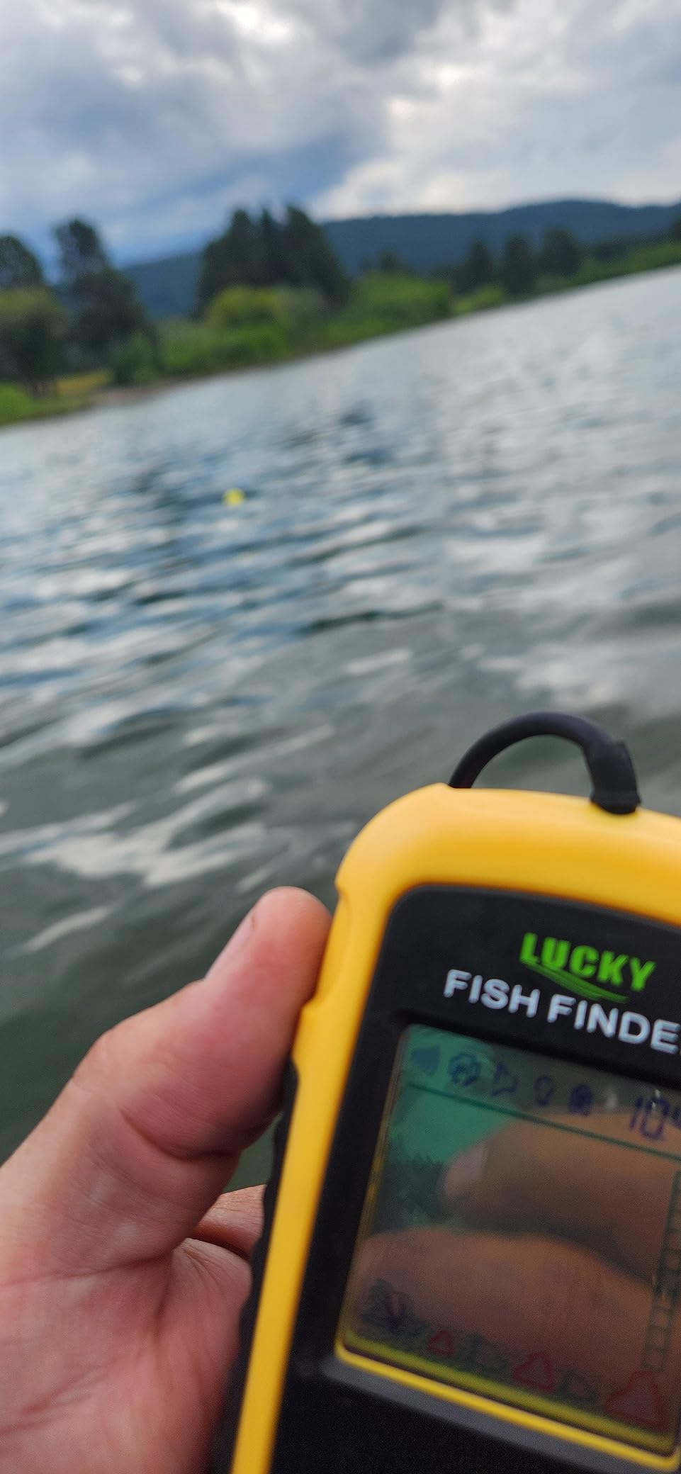 LUCKY Kayak Portable Fish Depth Finder Water Handheld Fish Finder Sonar Castable Kayak Boat Fishfinder Transducer Fishing LCD Display FFC1108 customer photo 2
