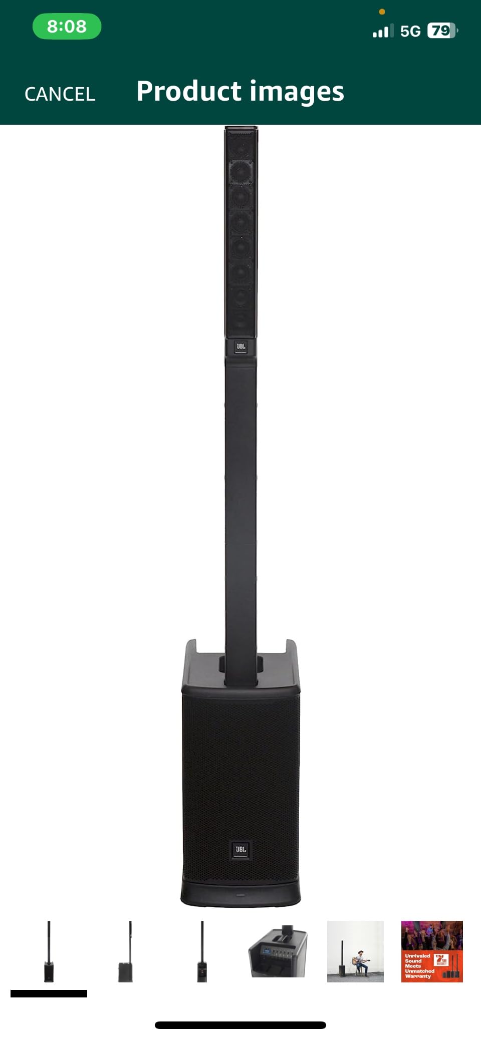 JBL Professional EON ONE Mk2 Active Battery-Powered Column Line Array Speaker System, 1500W Peak Power, 10 inch, Bluetooth Wireless Audio, 5 Channel Mixer, Portable PA for DJs, Musicians, Events, Black customer photo 2