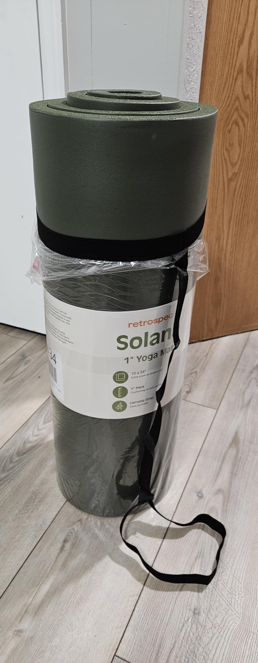 Retrospec Solana Yoga Mat 1 Inch Thick w/Nylon Strap for Men & Women - Non Slip Exercise Mat for Home Yoga, Pilates, Stretching, Floor & Fitness Workouts customer photo 2