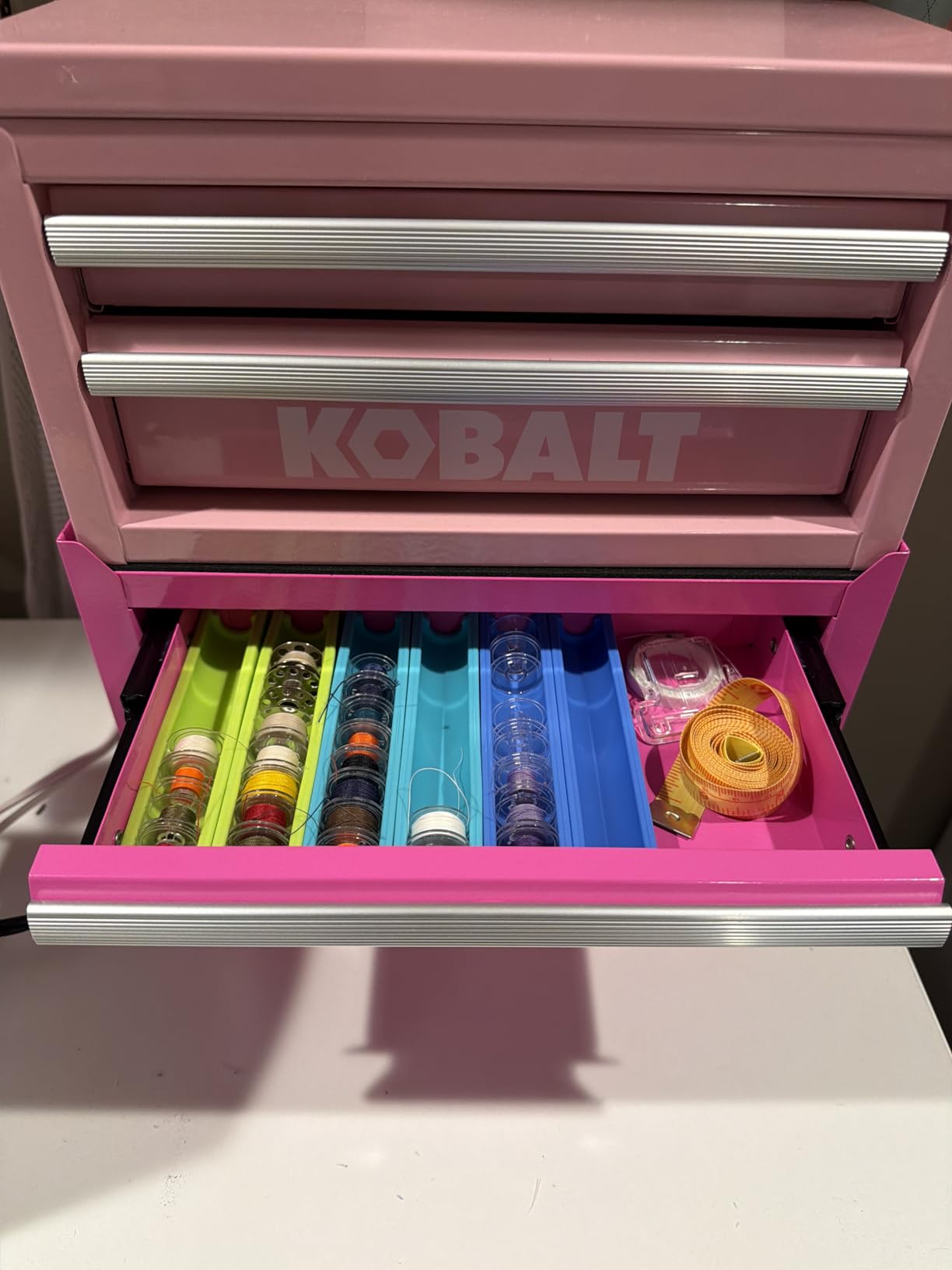 Dritz Bobbin Boat Trio - Bobbin Storage Holders for Sewing - Each Holds 10 Class 15 or Class 66 Bobbins, Curved 