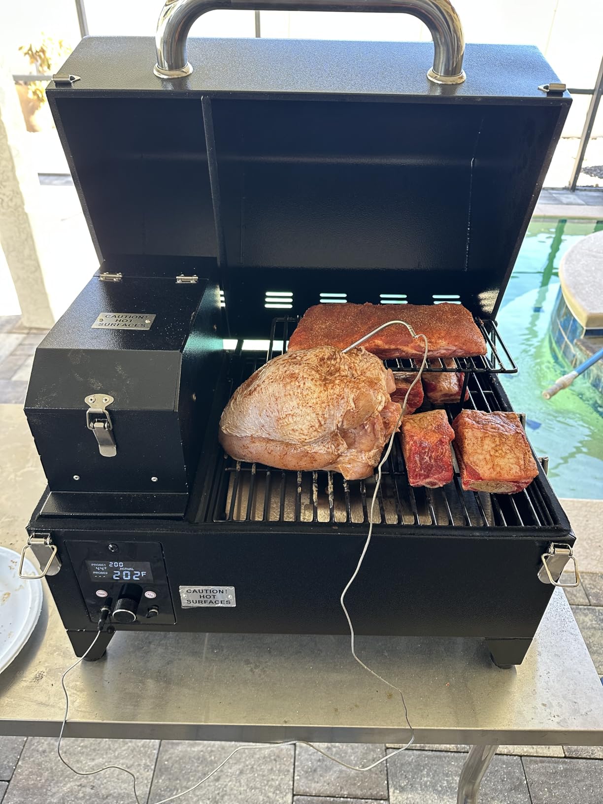 Freedom Stoves Portable Pellet Grill, 12V and 120V Dual Power | Runs on 12V or 120V power, 8.5 lb hopper capacity with dual meat probes, Ideal for camping and backyard cooking customer photo 1
