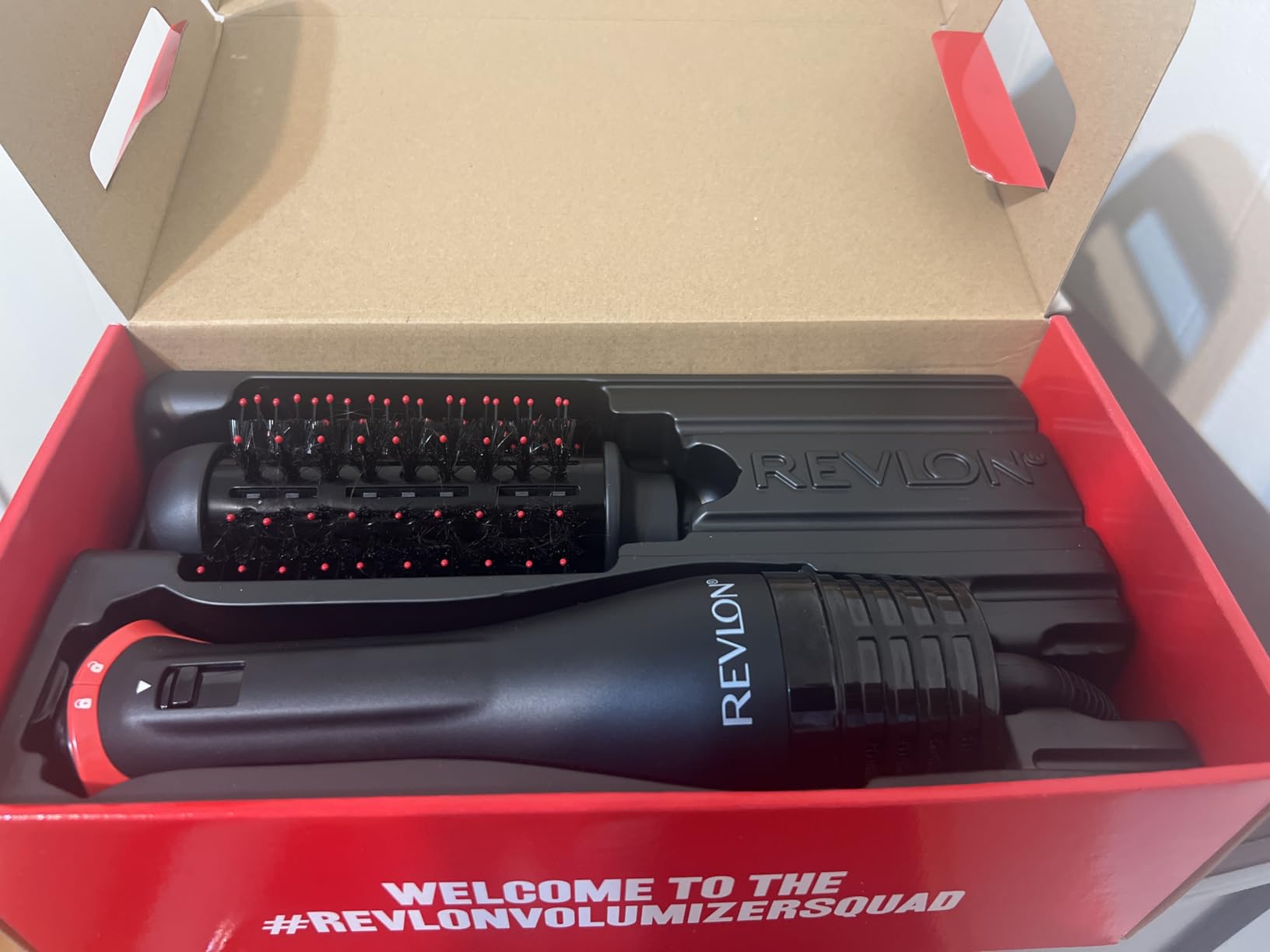 REVLON One-Step Volumizer Plus Hair Dryer and Styler, 2.4 in Barrel, Black | Soft waves, flips and curls, best for short to mid-length hair, 4 heat settings, detachable brush head customer photo 1