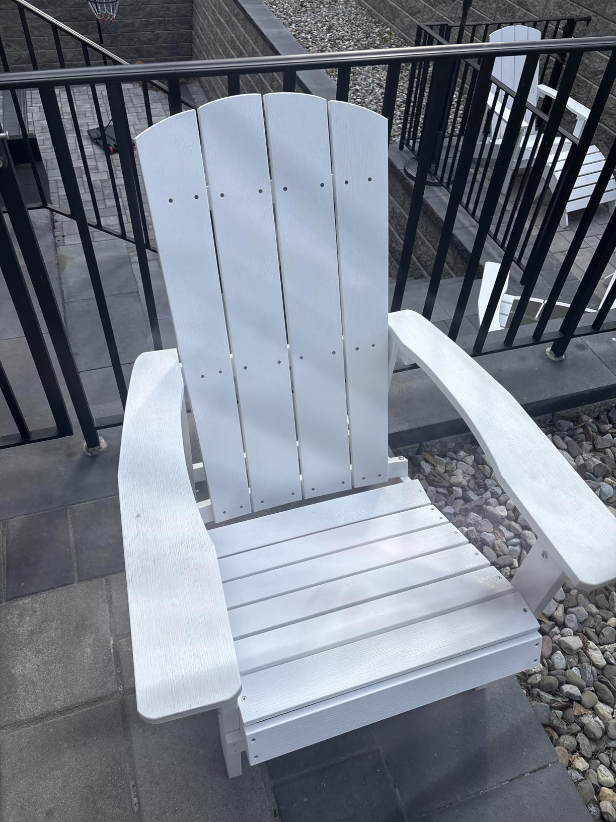 Flash Furniture Charlestown Poly Resin Adirondack Chair - Gray - All Weather - Indoor/Outdoor - Set of 2 customer photo 1