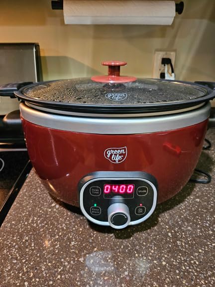 GreenLife 6QT Ceramic Slow Cooker, PFAS-Free, Programmable, Removable Healthy Nonstick Pot for Family Meals, Sear on Stovetop, Keep Warm, Digital Timer, Dishwasher Safe Crock, Turquoise customer photo 2