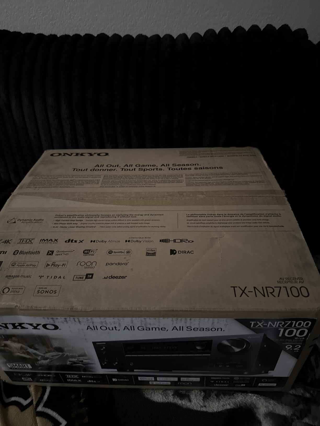 Onkyo TX-NR7100 9.2-Channel AV Receiver - 100 Watts Per Channel, Dirac Live Out of Box, Works with Sonos Certified, THX Certified customer photo 2