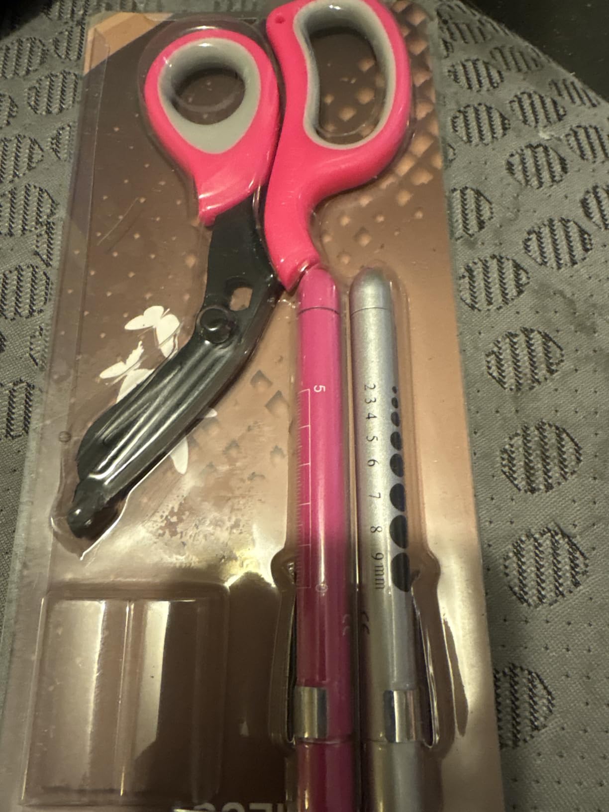 MEUUT 3 Pack Penlight & Medical Scissors- One 8 Inches Patented Trauma Shears Two LED Pen light with Four Batteries - Bandage Scissor for- Nurse, First Aid, EMT, Doctor customer photo 2
