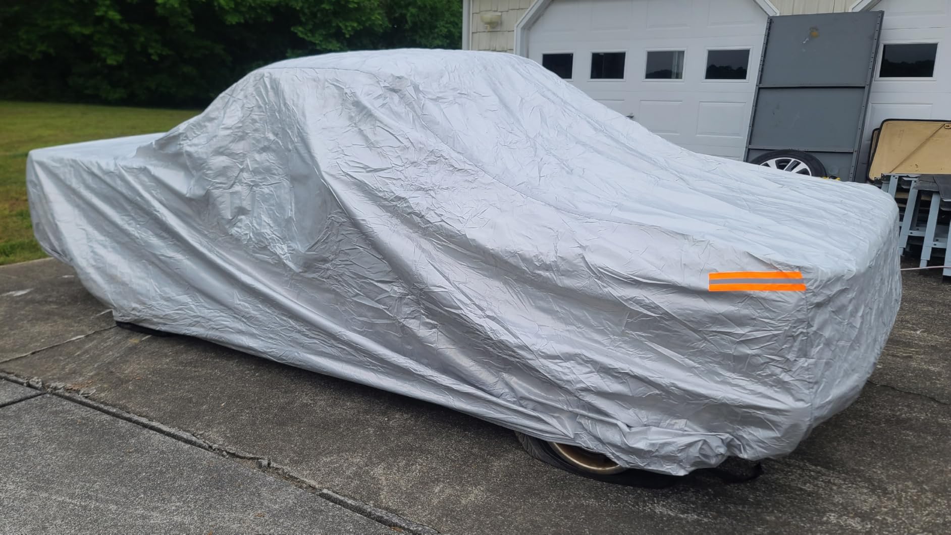 EzyShade 10-Layer Car Cover Waterproof All Weather - See Vehicle Size-Chart - Car Covers for Automobiles & Car Snow Cover - Full Exterior Covers - Winter Rain Sun SUV Sedan. Size A4 (See SizeChart) customer photo 2