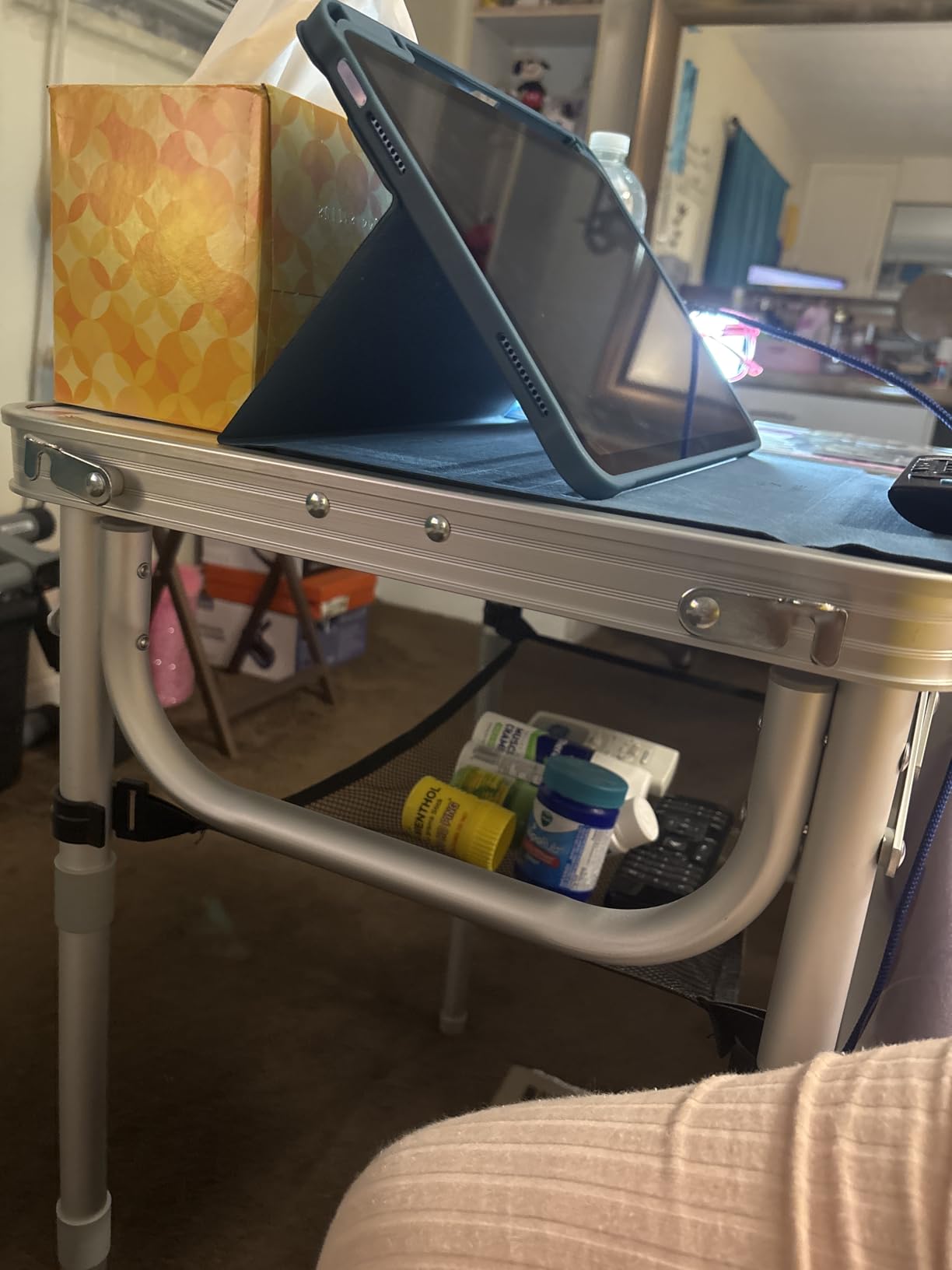 Anbte Folding Camping Table, Aluminum 24