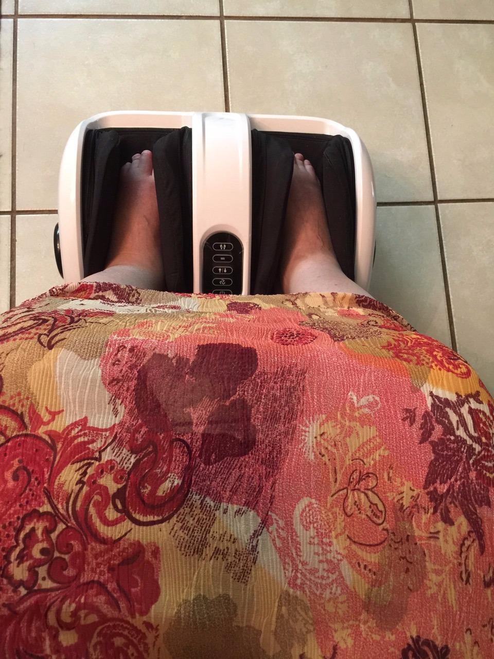 Cloud Massage Shiatsu Foot Massager with Heat, Standard Size, White | Deep Kneading & Compression, Adjustable Intensity, Multi-Mode Leg and Foot Massager with Remote Control, Anti-Slip Base customer photo 1