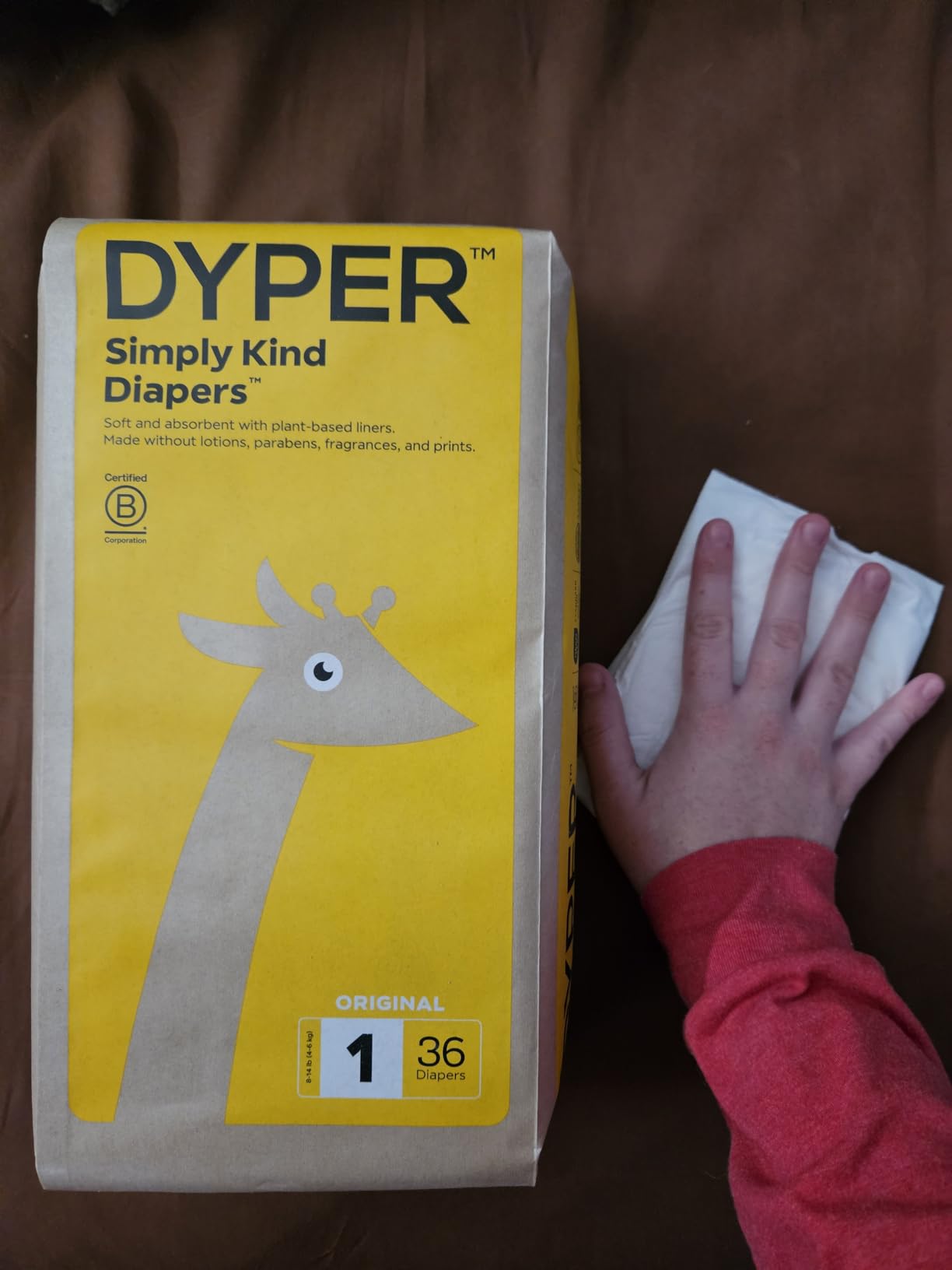 DYPER - Baby Diapers Size 4 (24 Count) - Plant Based Disposable Diapers for Day and Overnight Premium Leak Protection, Skin-Friendly Comfort with Soft Size 4 Diapers (22-37 lbs) customer photo 1