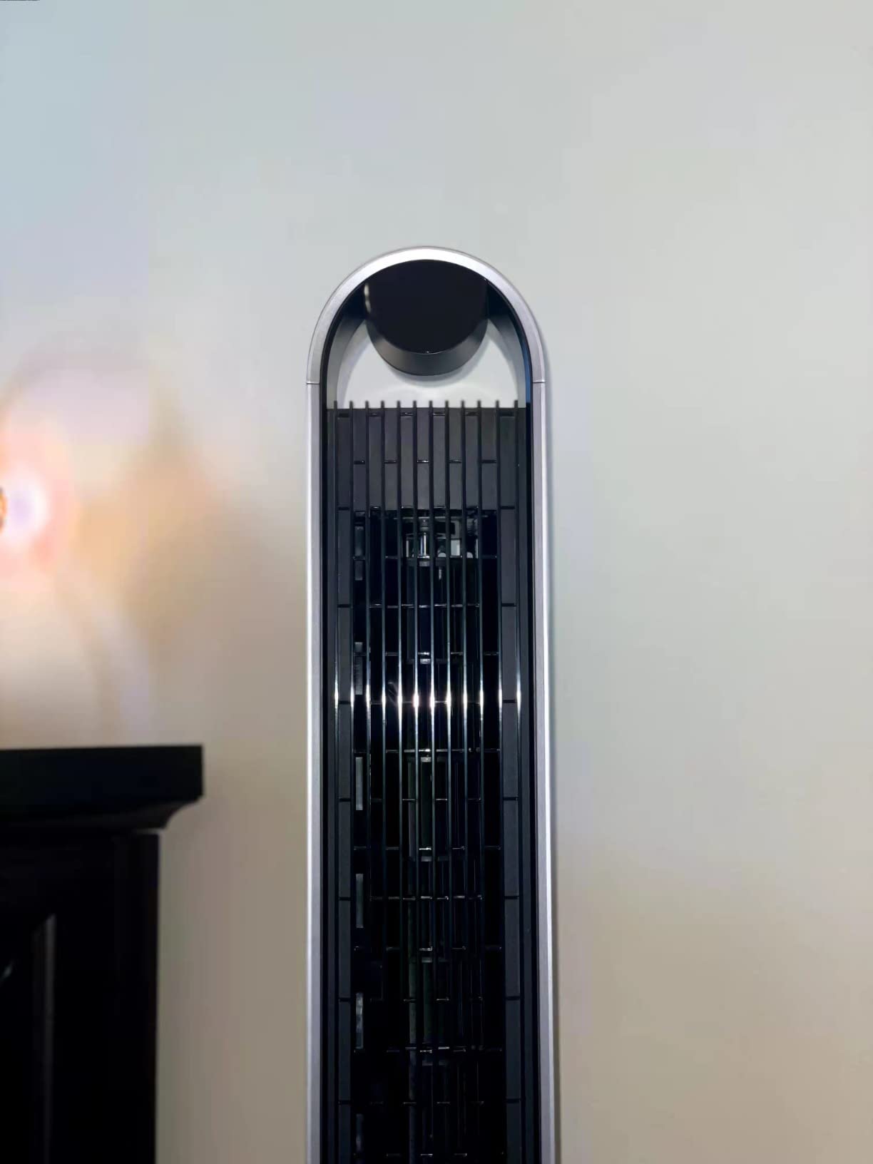 DREO Tower Fan for Bedroom, 42 Inch 120 degree Oscillating Fan, 20dB Quiet DC Motor, 28ft/s Velocity Bladeless Standing Fan with 12 Speeds, 4 Modes, 12H Timer Cooling Fans for Home, Living Room customer photo 1