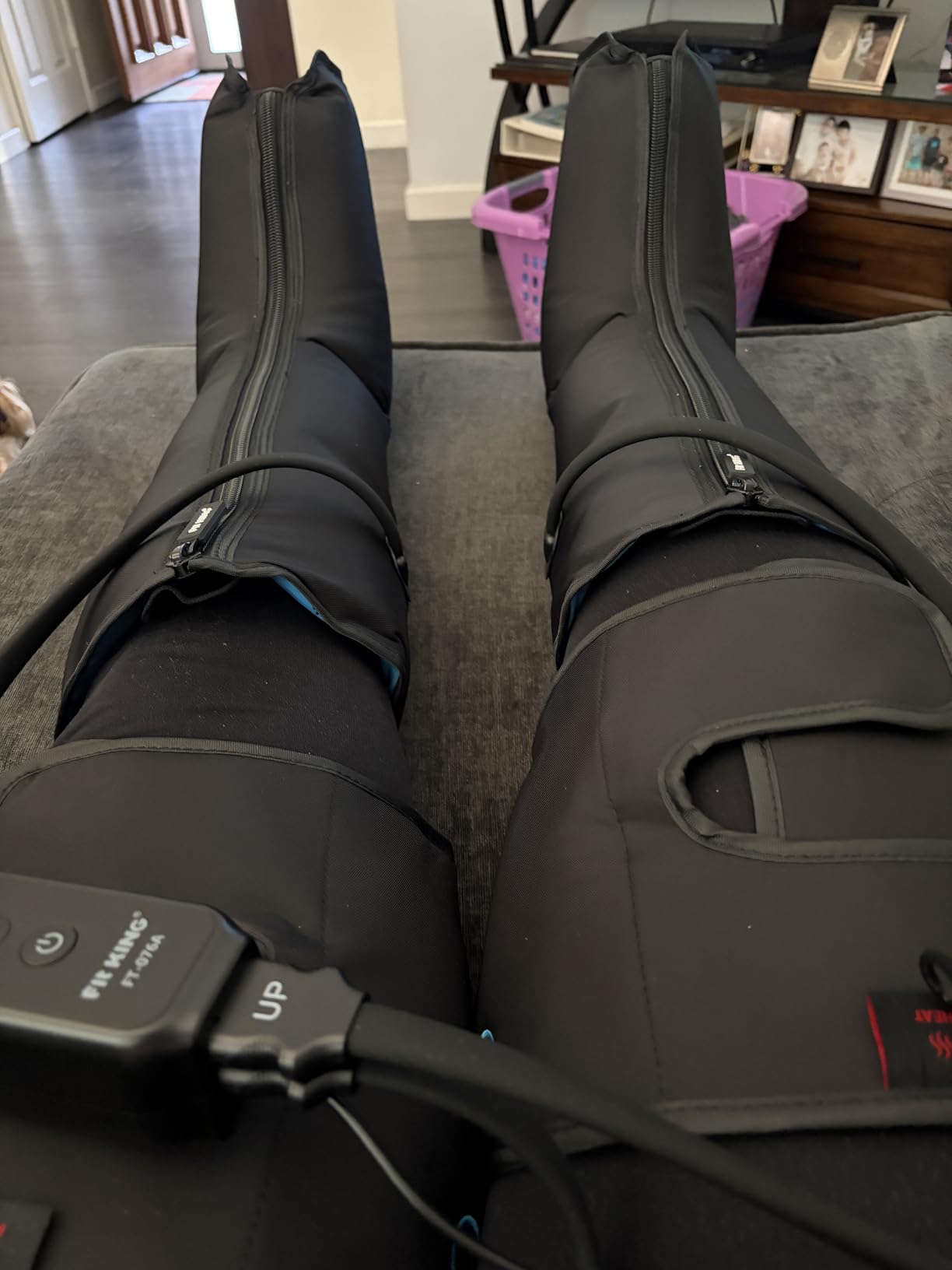 FIT KING Leg Compression Massager with Heat for Circulation and Pain Relief | FSA-HSA, Full Leg & Foot Massage for Swelling Edema RLS, Pressure Sensor, LCD Display, 3 Modes & Levels,Gift for Dad Mom Wife customer photo 1