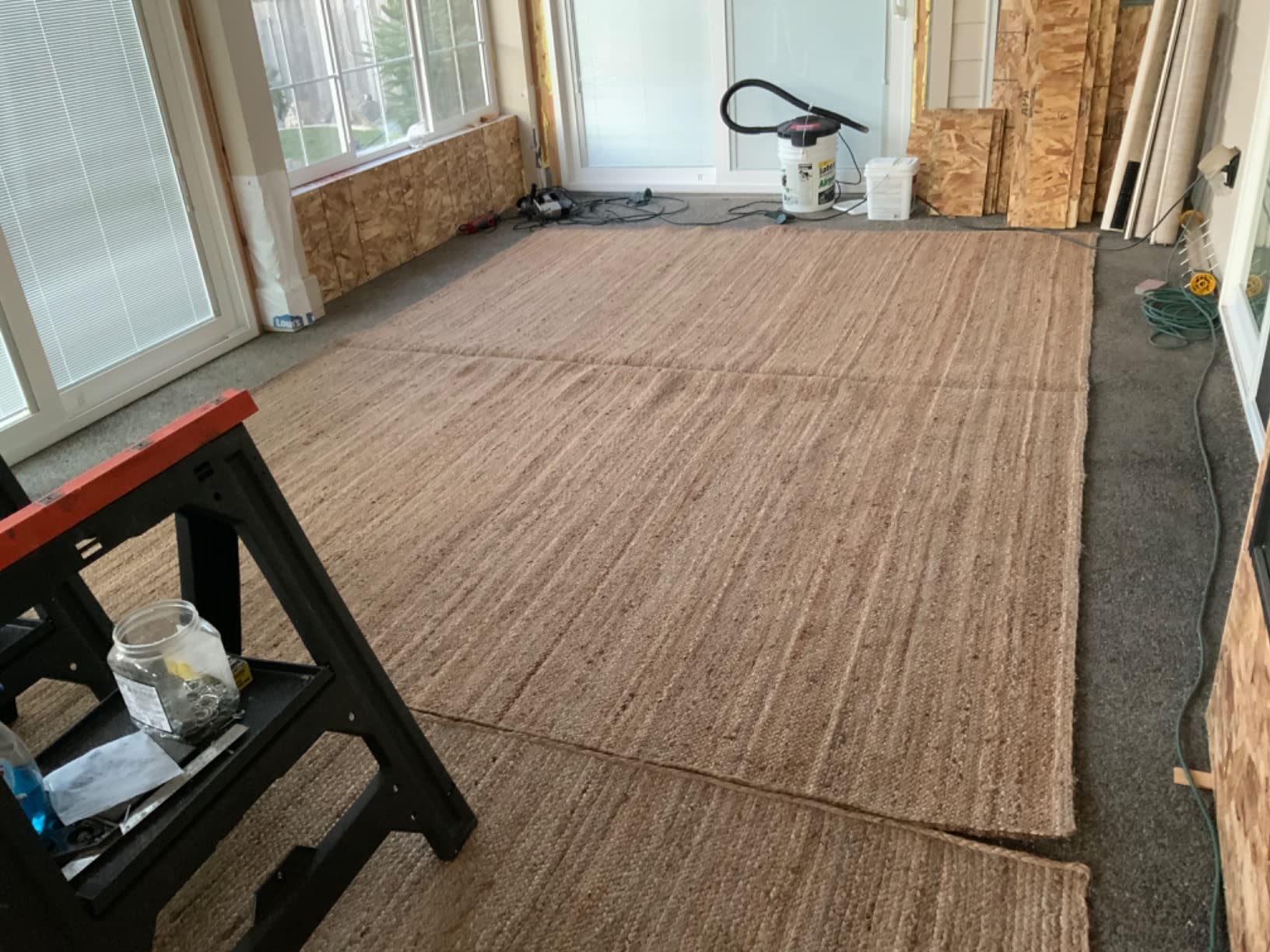 FRELISH DECOR Handwoven Jute Area Rug - 9x12 Feet Natural Yarn - Rustic Vintage Beige Braided Reversible Rectangular Rugs for Bedroom - Kitchen - Living Room - Farmhouse (9' x 12') customer photo 1