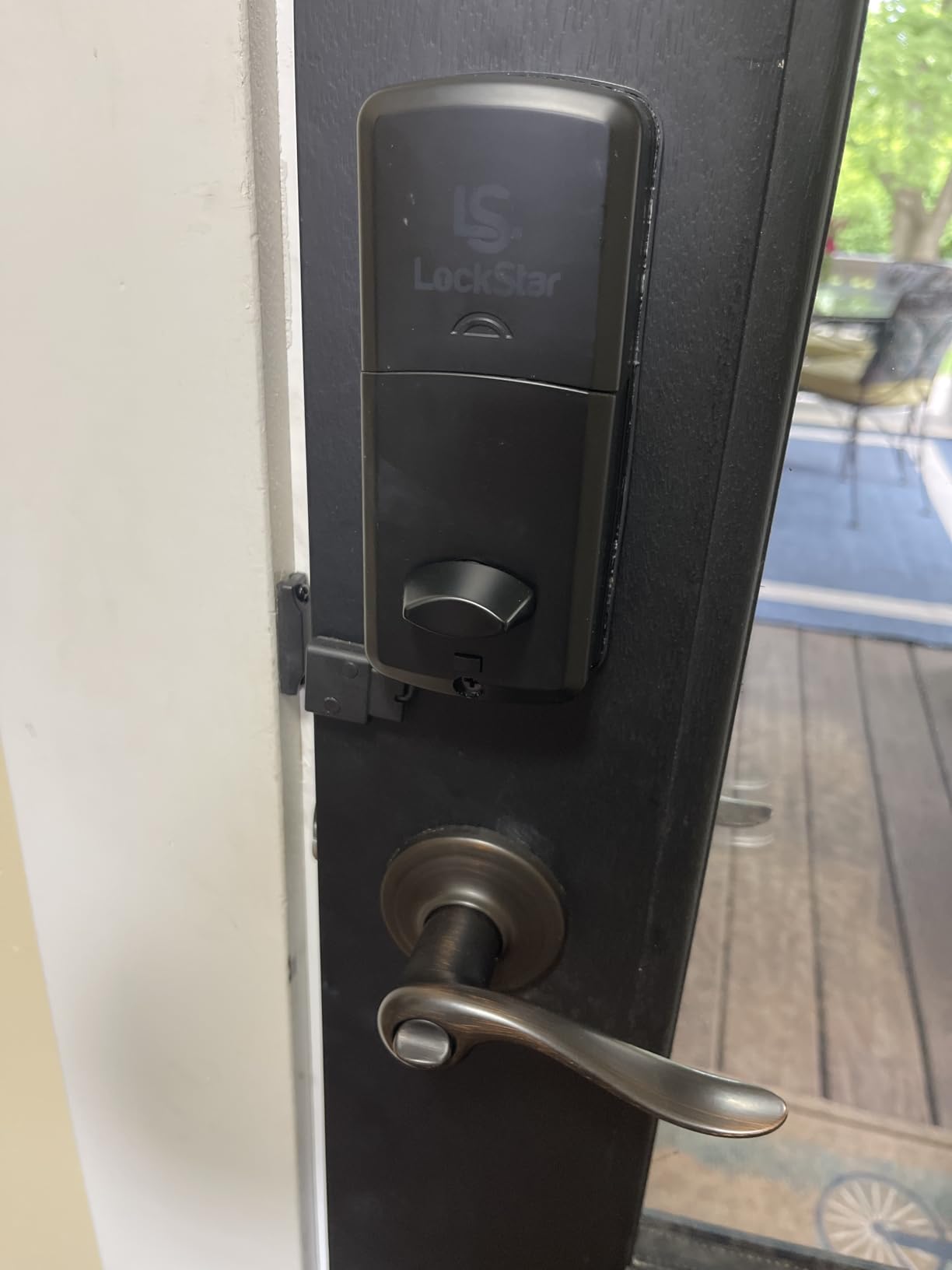 LOCKSTAR Smart Door Lock - Keyless Entry Deadbolt Door Lock - Multiple Entry Methods - APP - Fingerprint Touch ID - Keypad Code - Card FOB - Traditional Key - Smart Home Devices customer photo 2