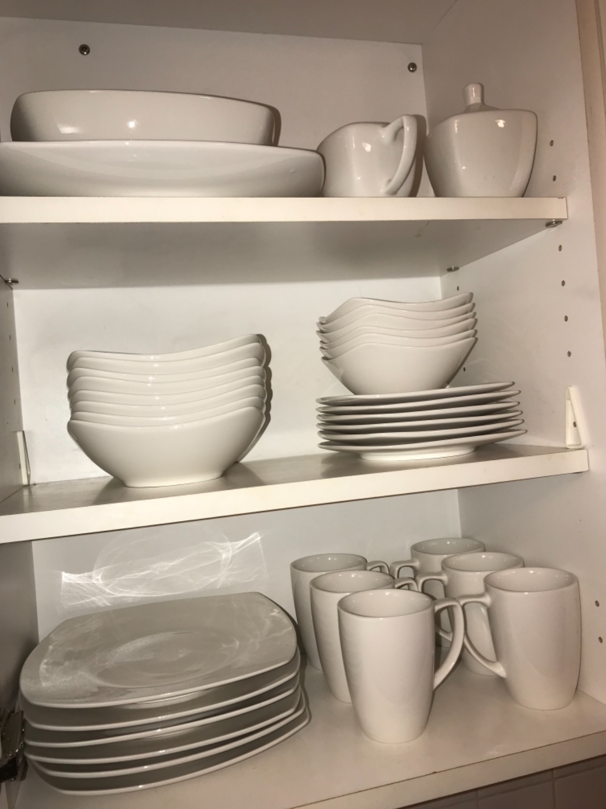 Gibson Home Zen Buffet Porcelain Ceramic Dinnerware Sets for 8, Plates and Bowls Set (40pcs), White Embossed Dishes customer photo 2