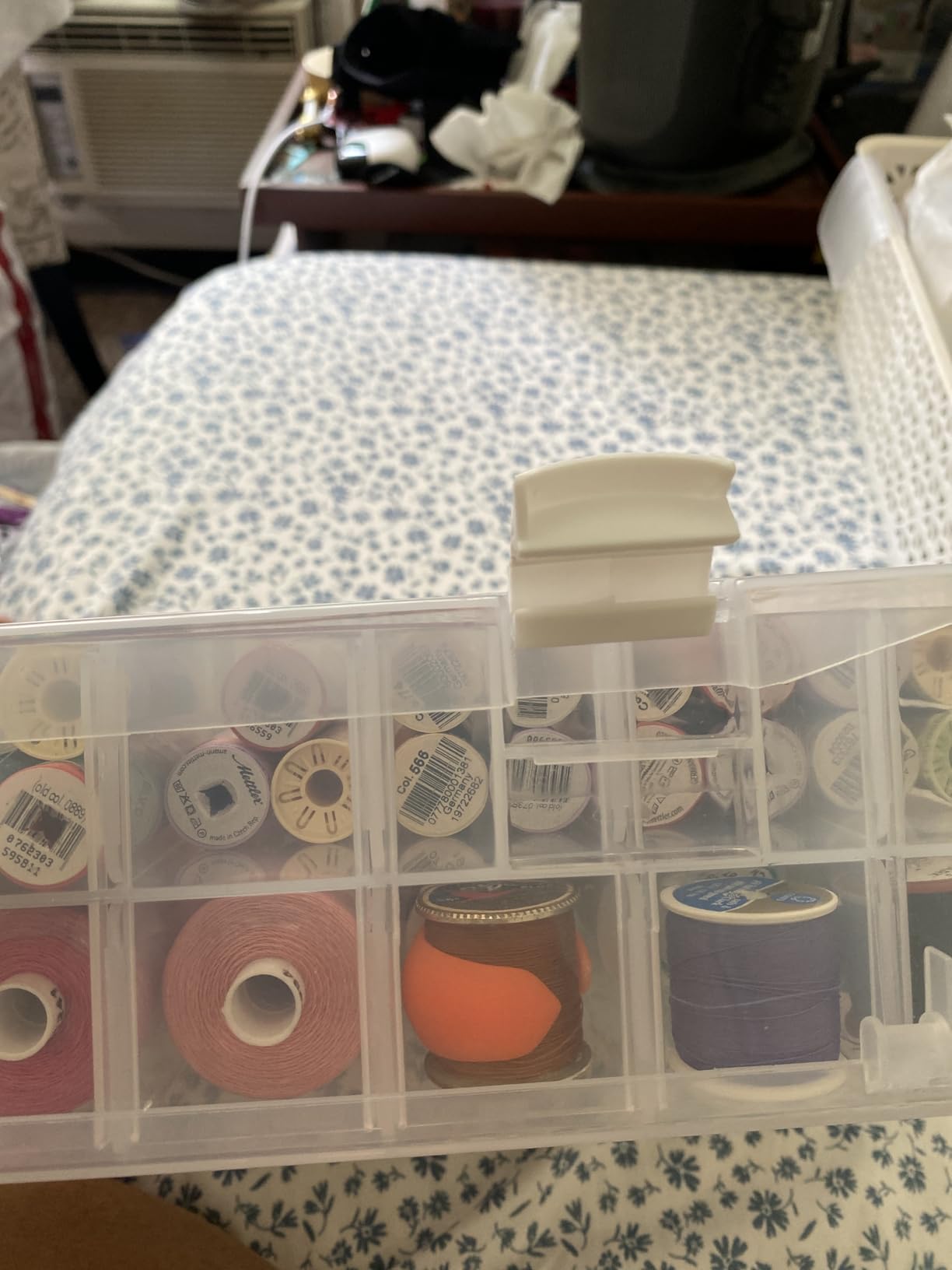 New brothread Double-Sided Storage Organizer/Box with Total 48 Adjustable Compartments, Removable Dividers For Embroidery and Sewing Threads, Embroidery Floss, Needles, Beads, Small Crafts & Toys customer photo 2