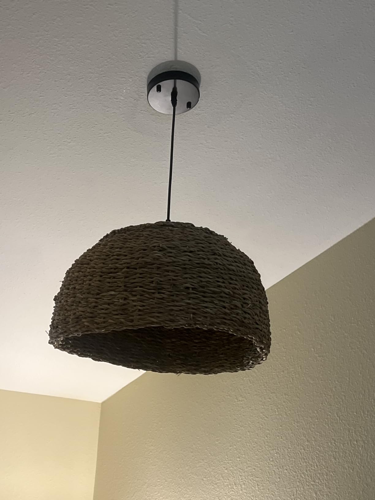 Industrial Mini Pendant Light Kit, Edison Retro Pendant, UL E26 Lamp Socket Vintage Pendant Light Cord, Mini Ceiling Hanging Light Fixtures, Adjustable Hanging Light Kit for Kitchen (Black) customer photo 2