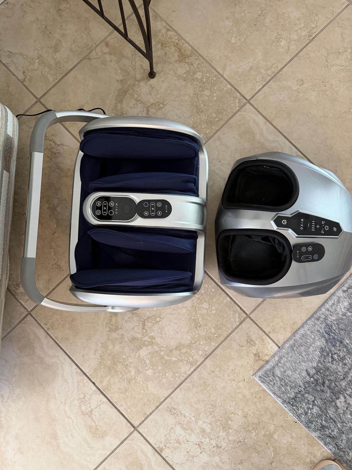 MIKO Shiatsu Foot Massager with Heat and Air Compression | 5 pressure levels, 3 modes, rolling & wireless remote; for plantar fasciitis and neuropathy; fits men's size 12 customer photo 2