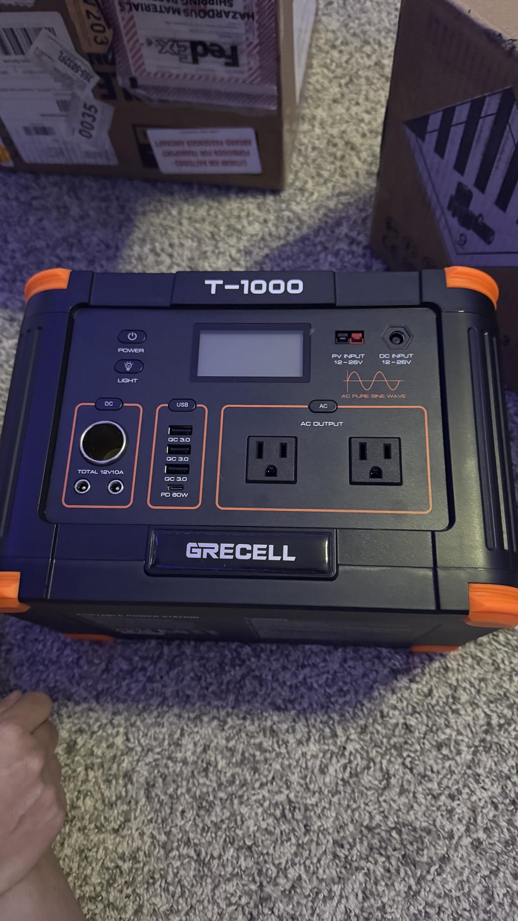 Portable Power Station 330W, GRECELL 288.6Wh Solar Generator with 60W USB-C PD Output, 120V Pure Sine Wave AC Outlet Backup Lithium Battery for Outdoors Camping Travel Home Blackout customer photo 2
