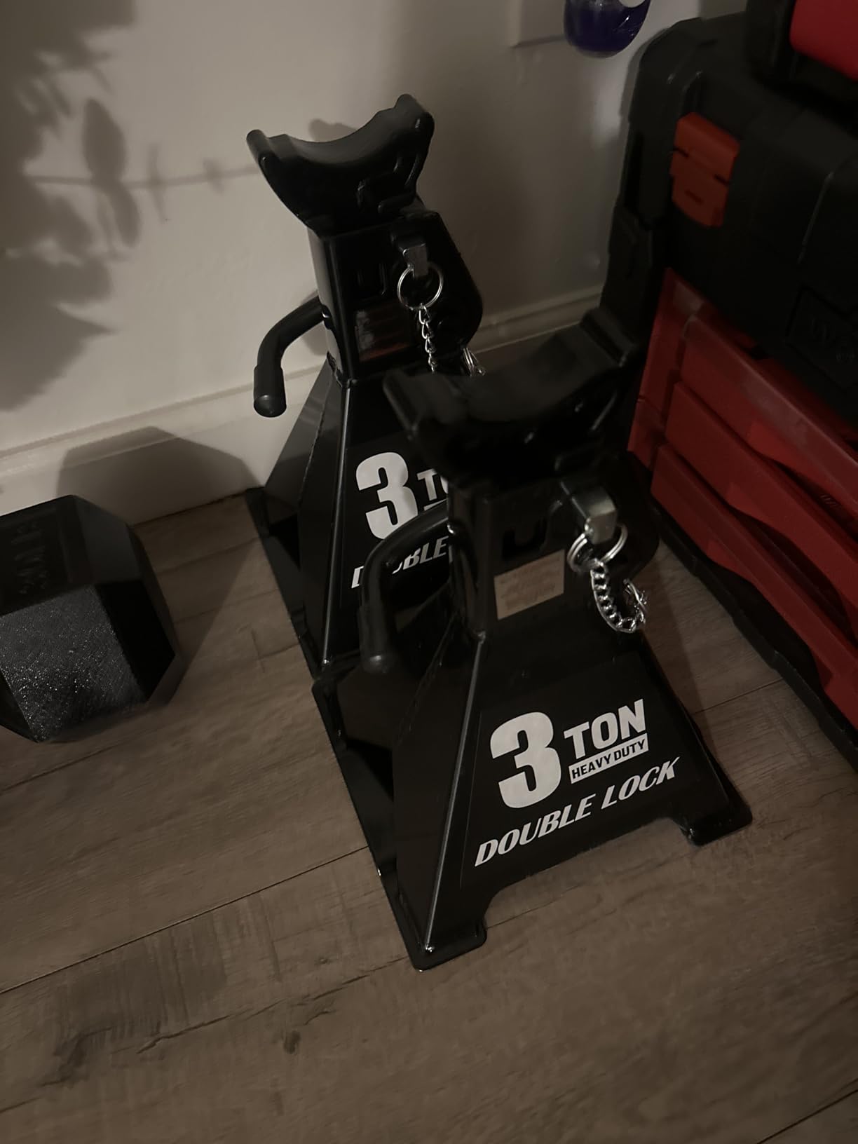 Torin AT43005AB Steel Heavy Duty Jack Stands: Double Locking Pins, 3 Ton (6,000 lb) Capacity, Black, 1 Pair customer photo 1