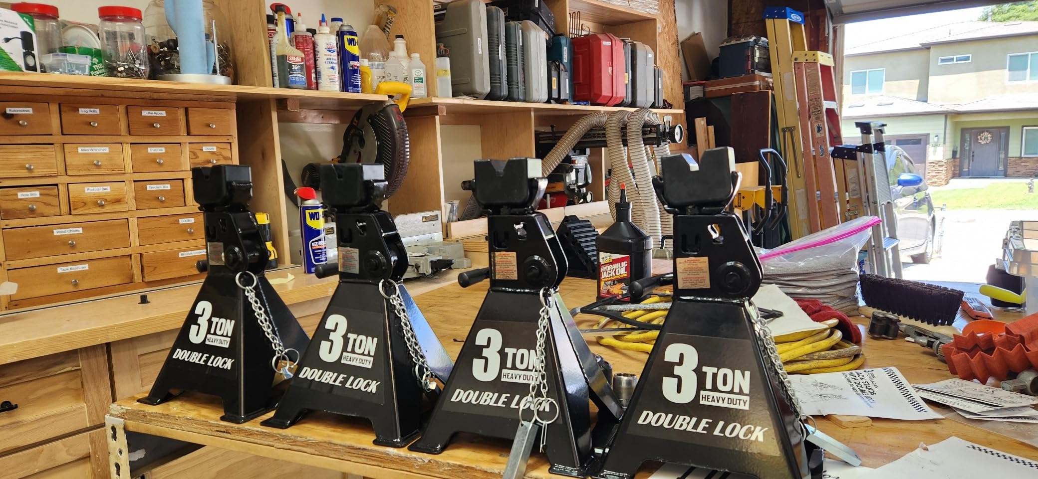 Torin AT43005AB Steel Heavy Duty Jack Stands: Double Locking Pins, 3 Ton (6,000 lb) Capacity, Black, 1 Pair customer photo 2