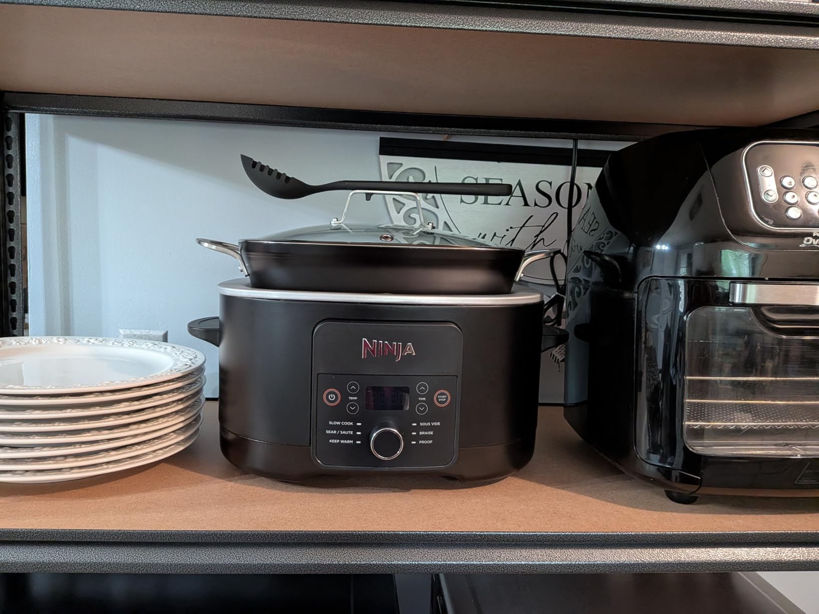Ninja 14-in-1 PossibleCooker PRO | 8.5qt, Sous Vide, Proof, Bake, & Steam Multicooker | Slow Cooker, Dutch Oven | Glass Lid & Integrated Spoon | Nonstick, Oven Safe Pot 500°F | Sea Salt Gray |MC1001 customer photo 2