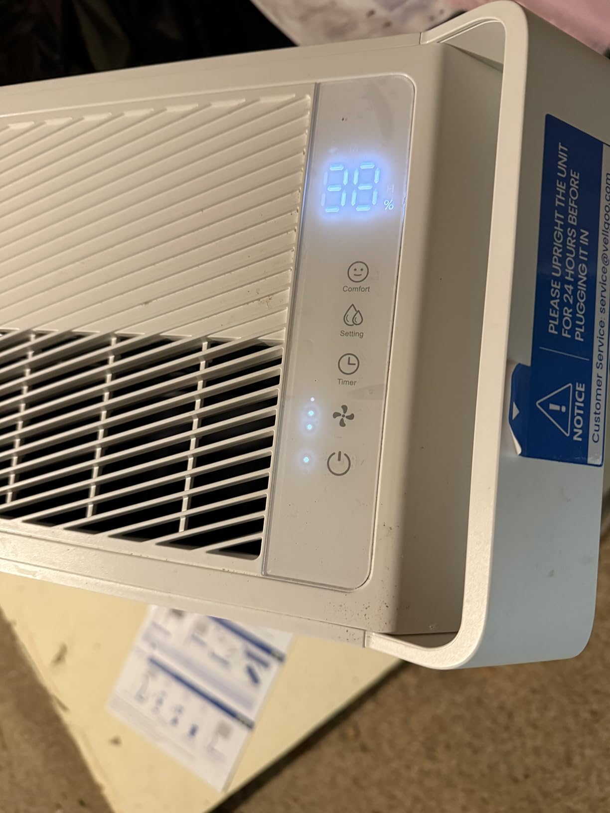 2500 Sq.Ft Most Efficient Energy Star 2025 Dehumidifier,Vellgoo Max 34 Pint/D Dehumidifier for basement with Drain Hose, Intelligent Humidity Control for Home,Bedroom, Bathroom customer photo 1