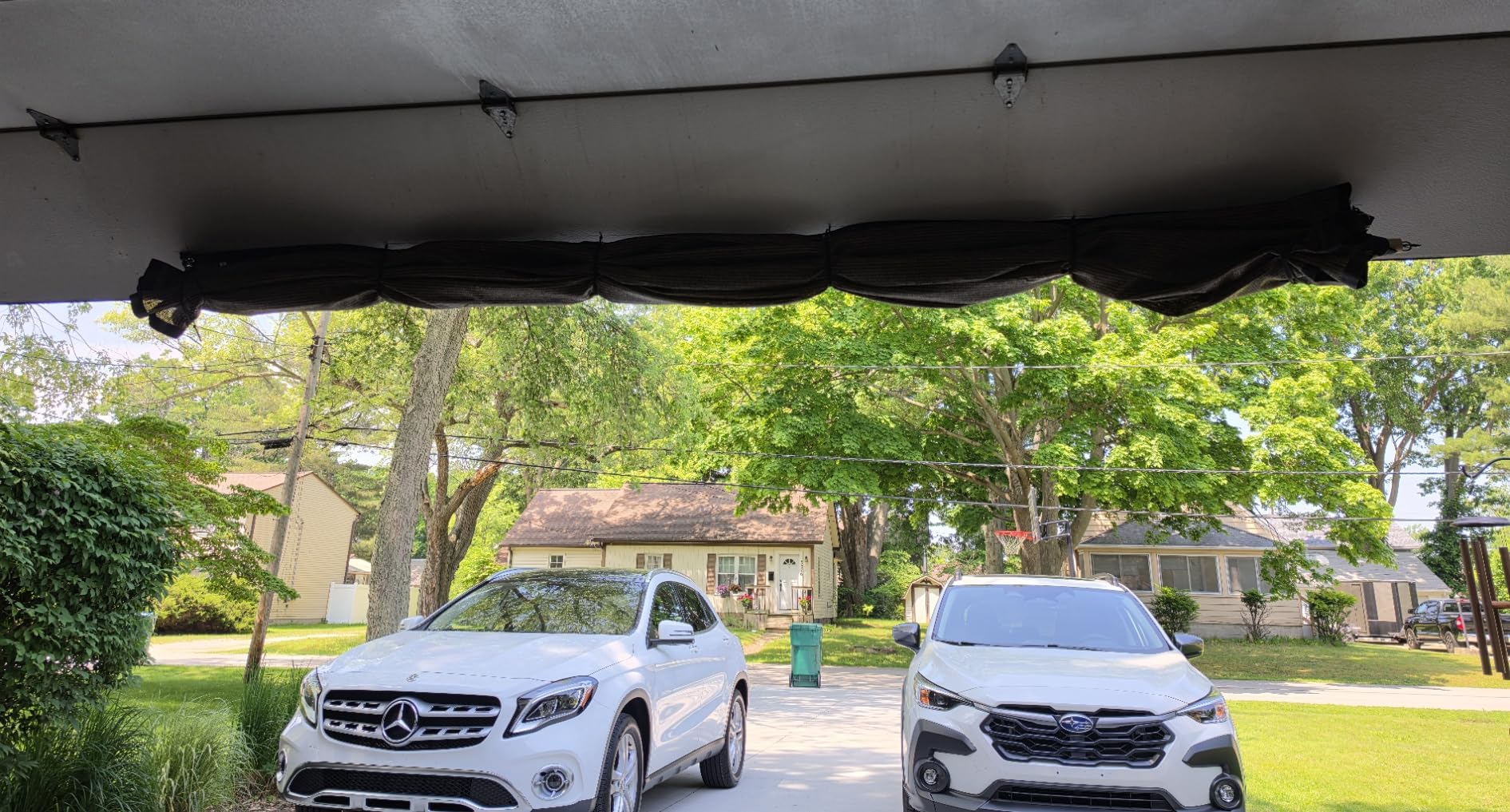 Shade&Beyond 90% Sun Shade Cloth with Grommets, 8' X 12' Pergola Shade Cover Canopy, Mesh Tarp Sun Screens for Patio, Outdoor, Garden, Backyard, Mocha customer photo 1